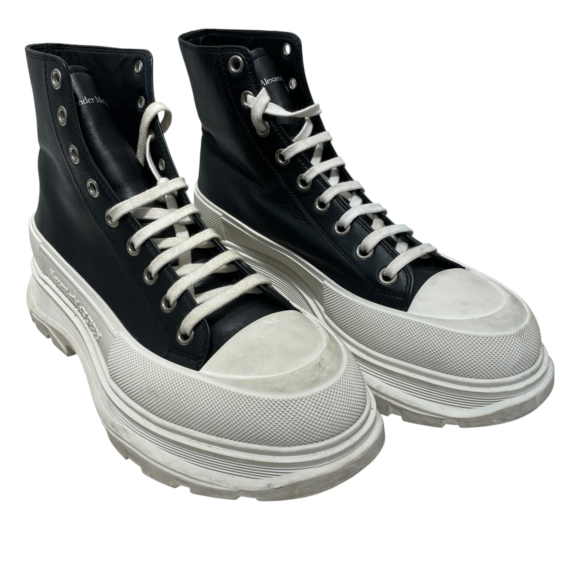 Alexander McQueen/Hi-Sneakers/US 11/Nylon/WHT/tread slick view 1