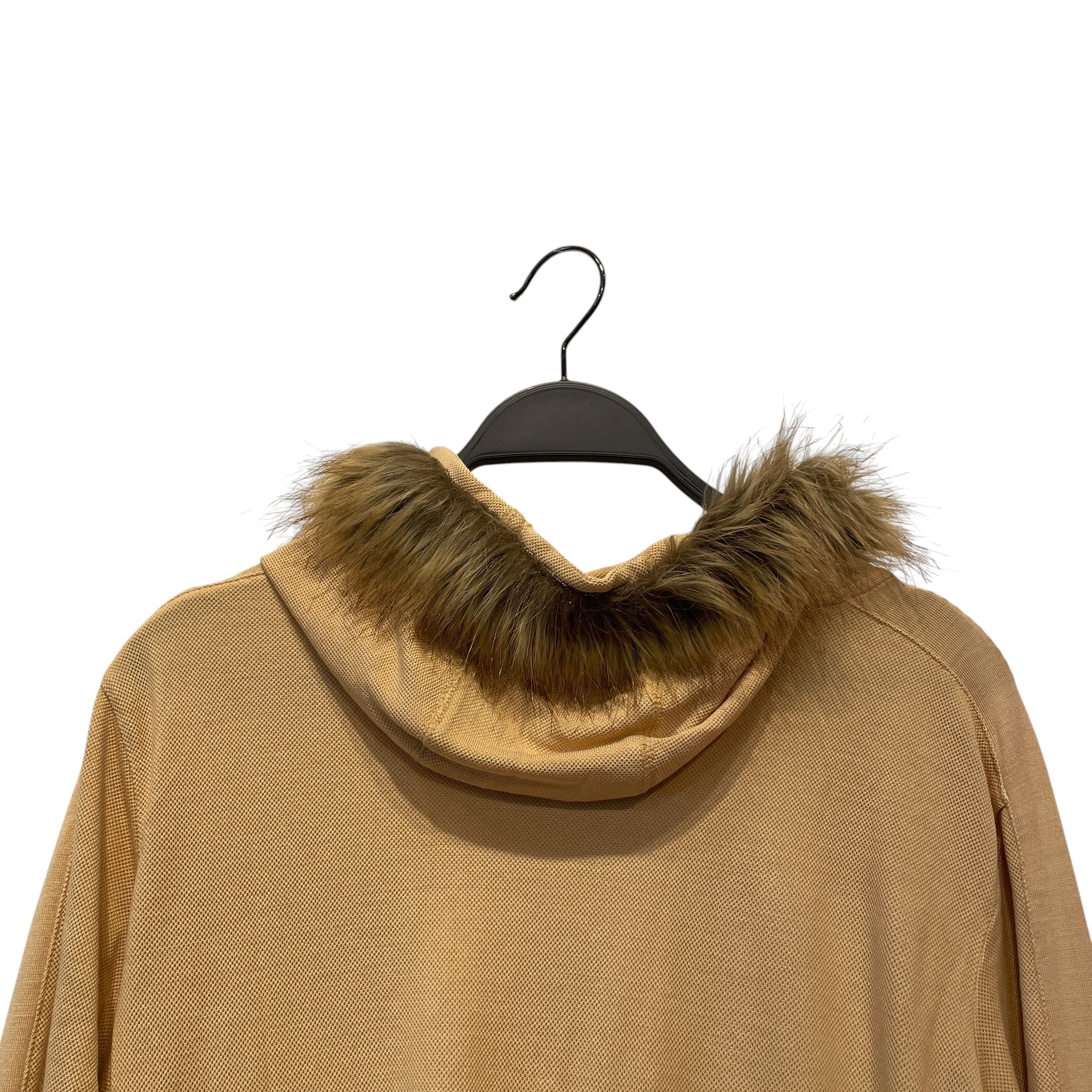 DA-NANG/Zip Up Hoodie/XS/All Over Print/Silk/BEG/fur&lacetrim/cargo/bows/cute<3 view 5