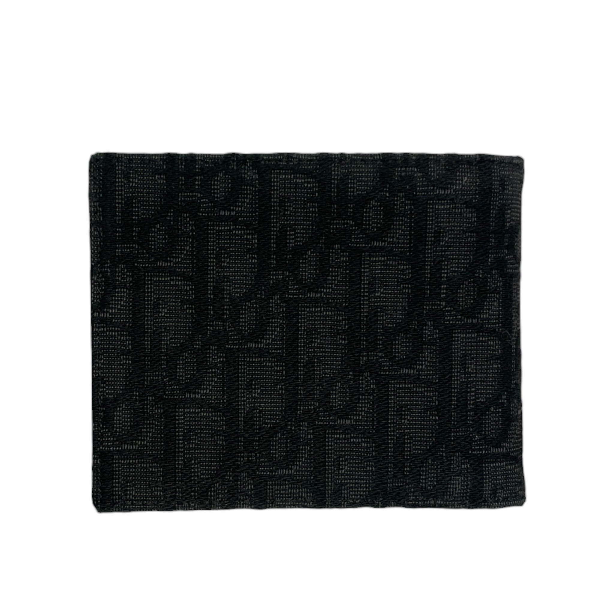 Christian Dior/Bifold Wallet/Monogram/BLK/M's/oblique jacquard bi fold view 2