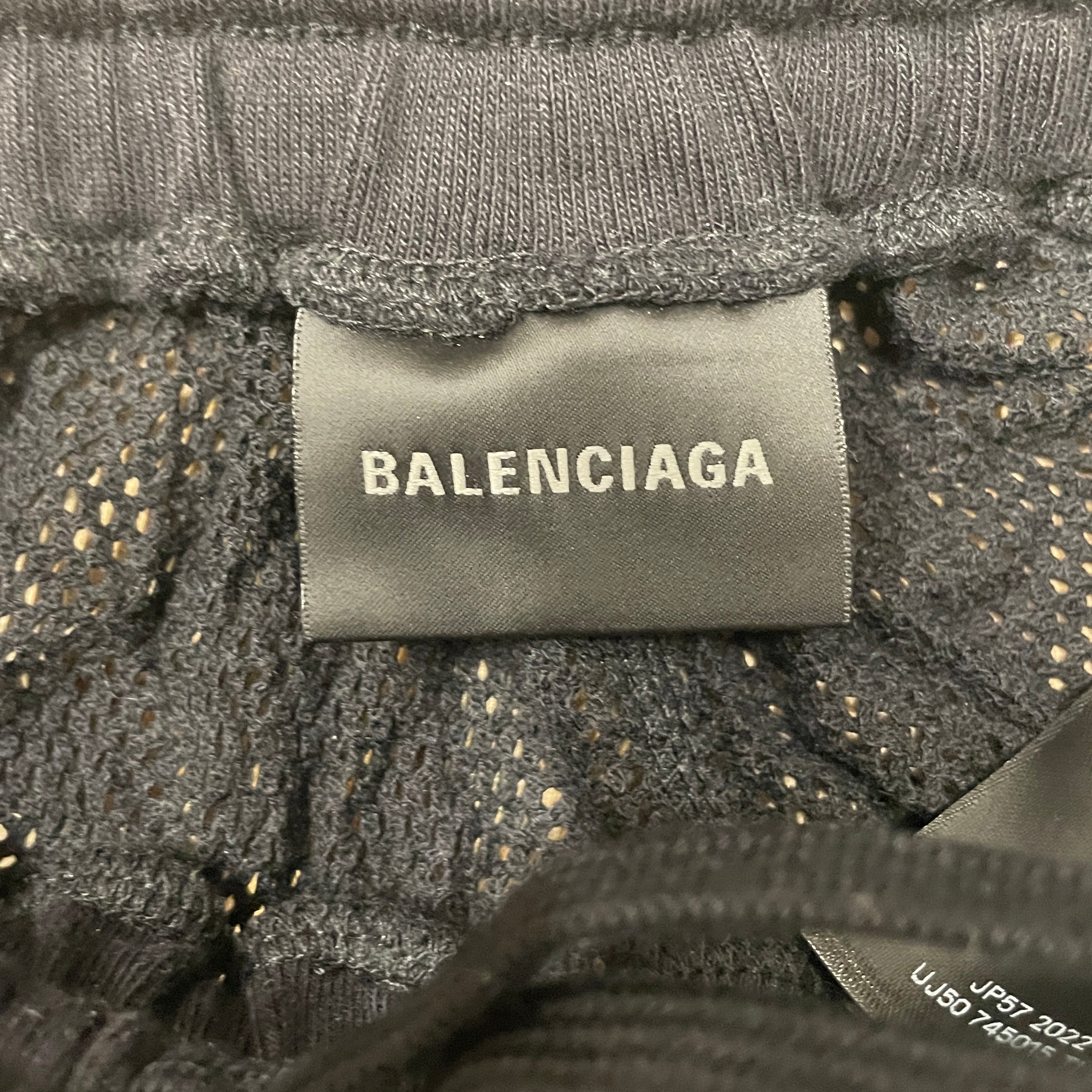 BALENCIAGA/Pants/XS/Cotton/BLK/2022/  MESH TROUSER view 3