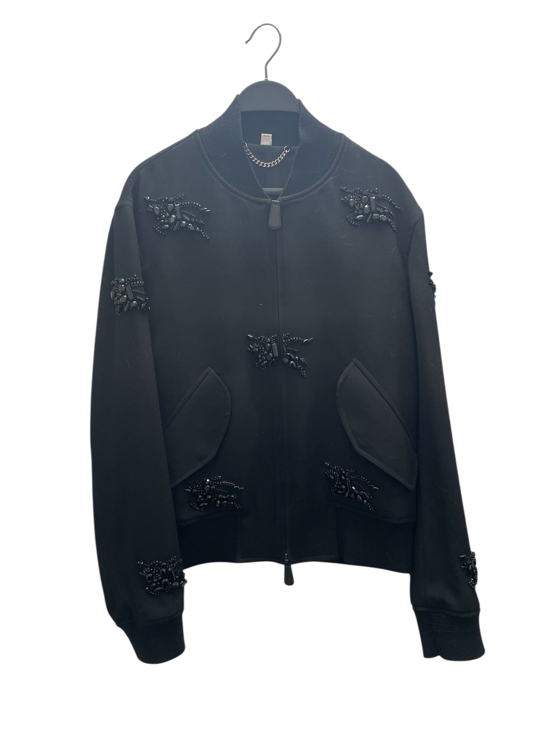 BURBERRY/Jacket/48/Wool/BLK/CRYSTAL EMBELLISHED EKD JKT view 1