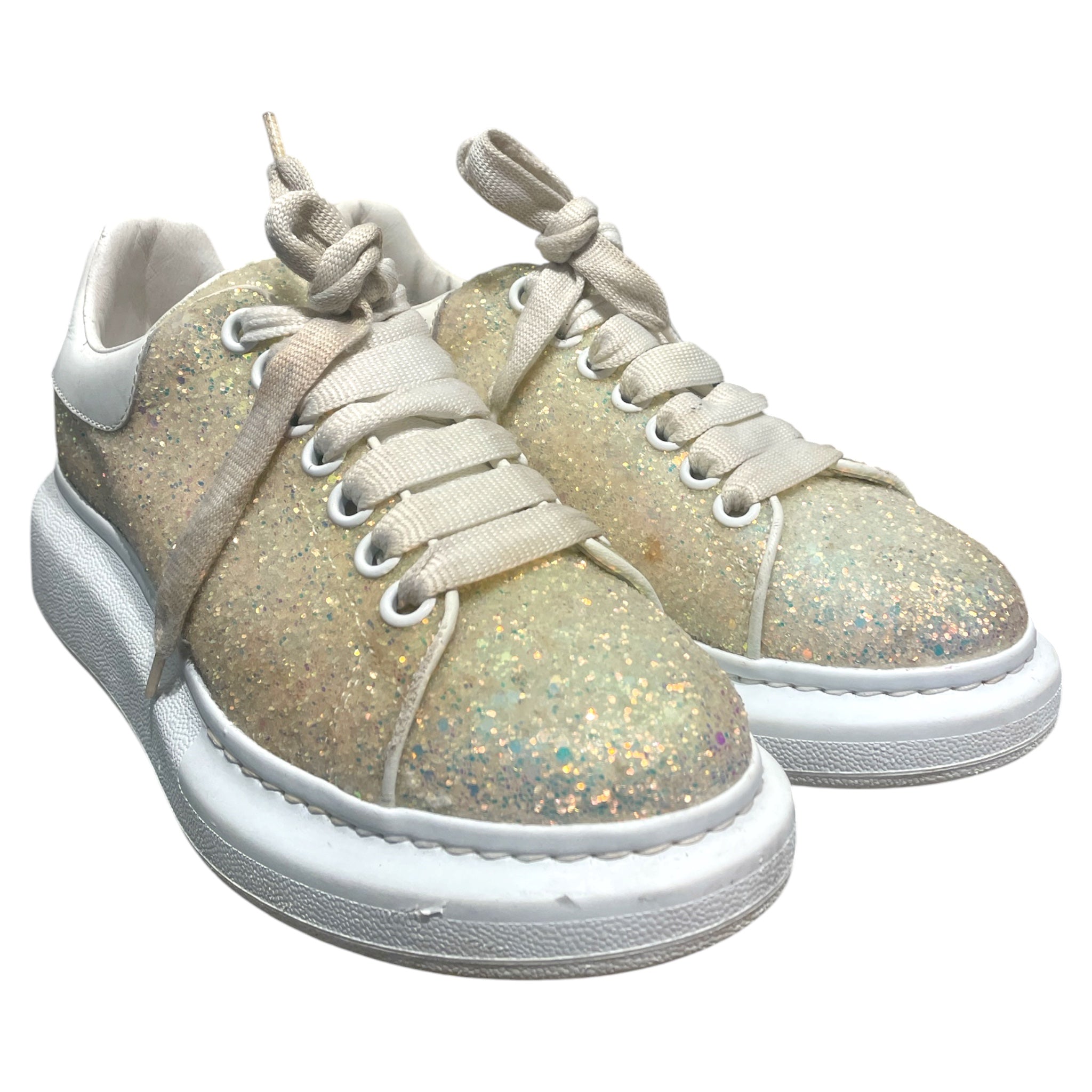 Alexander McQueen/Low-Sneakers/EU 38/Glitter/Leather/MLT/ view 1