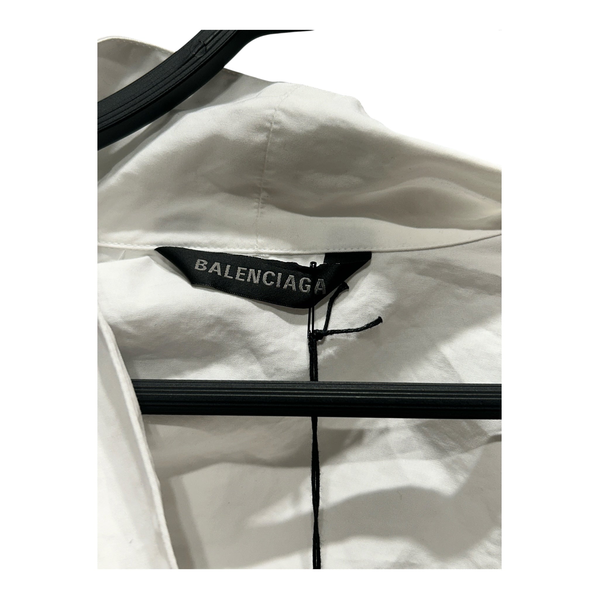 BALENCIAGA/LS Shirt/34/Cotton/WHT/TIE AROUND view 3