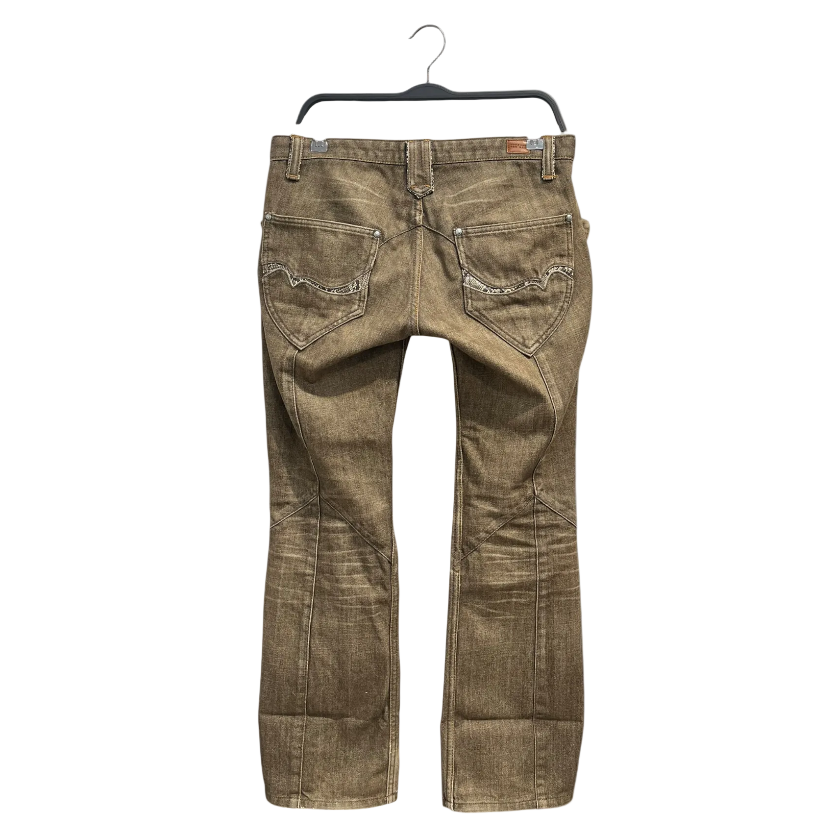 NICOLE CLUB FOR MEN/Shorts/Cotton/BEG/snake skin acents view 3