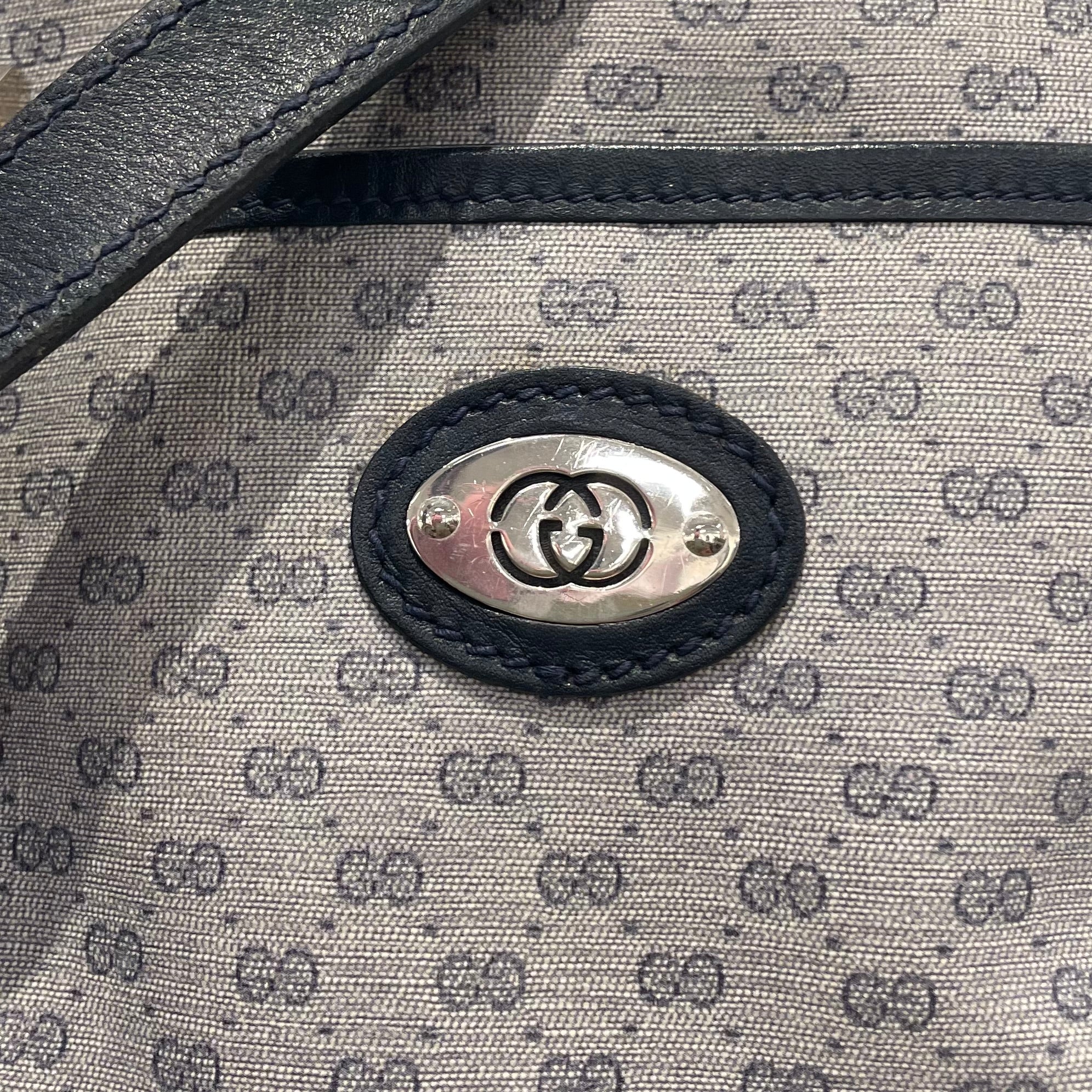 GUCCI/Hand Bag/Monogram/Leather/NVY/nvy straps view 3