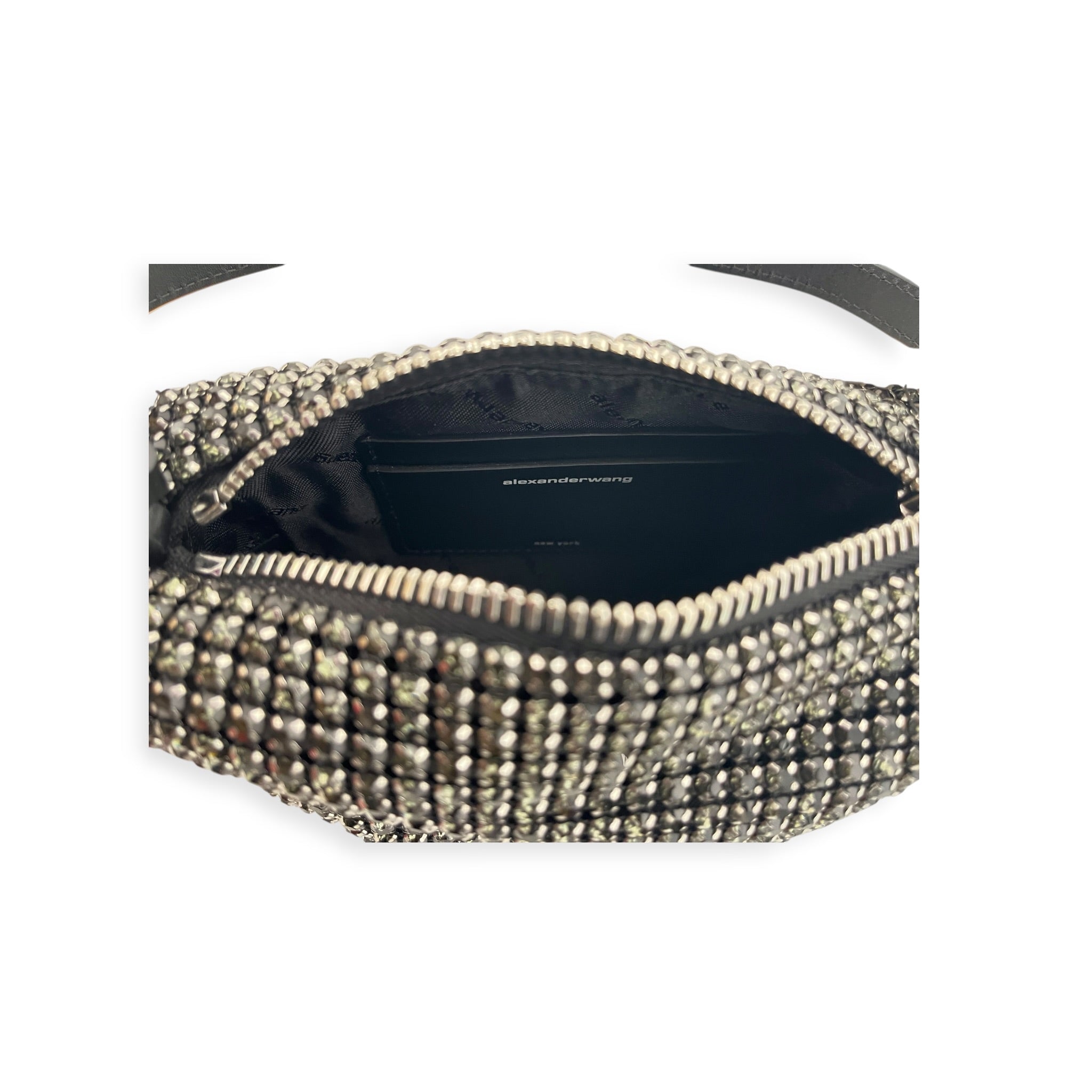 Alexander Wang/Hand Bag/Glitter/Polyester/BLK/CRYSTAL MESH HEIRESS POUCH view 7