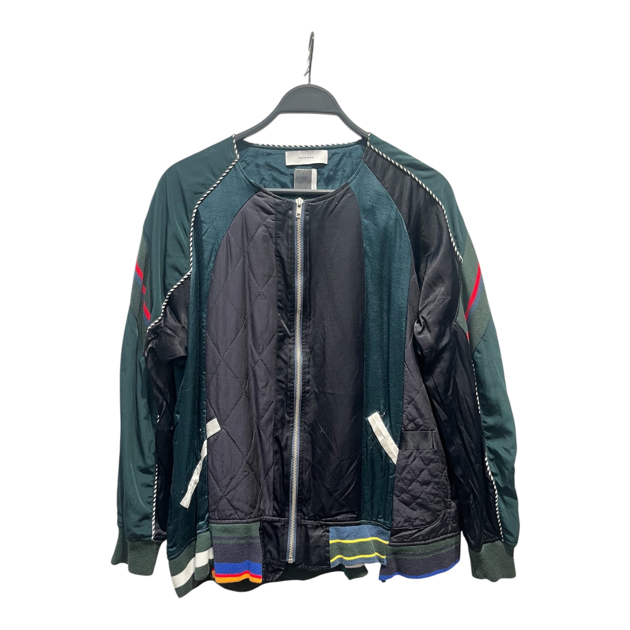 FACETASM/Windbreaker/L/Nylon/GRN/Border/ view 1
