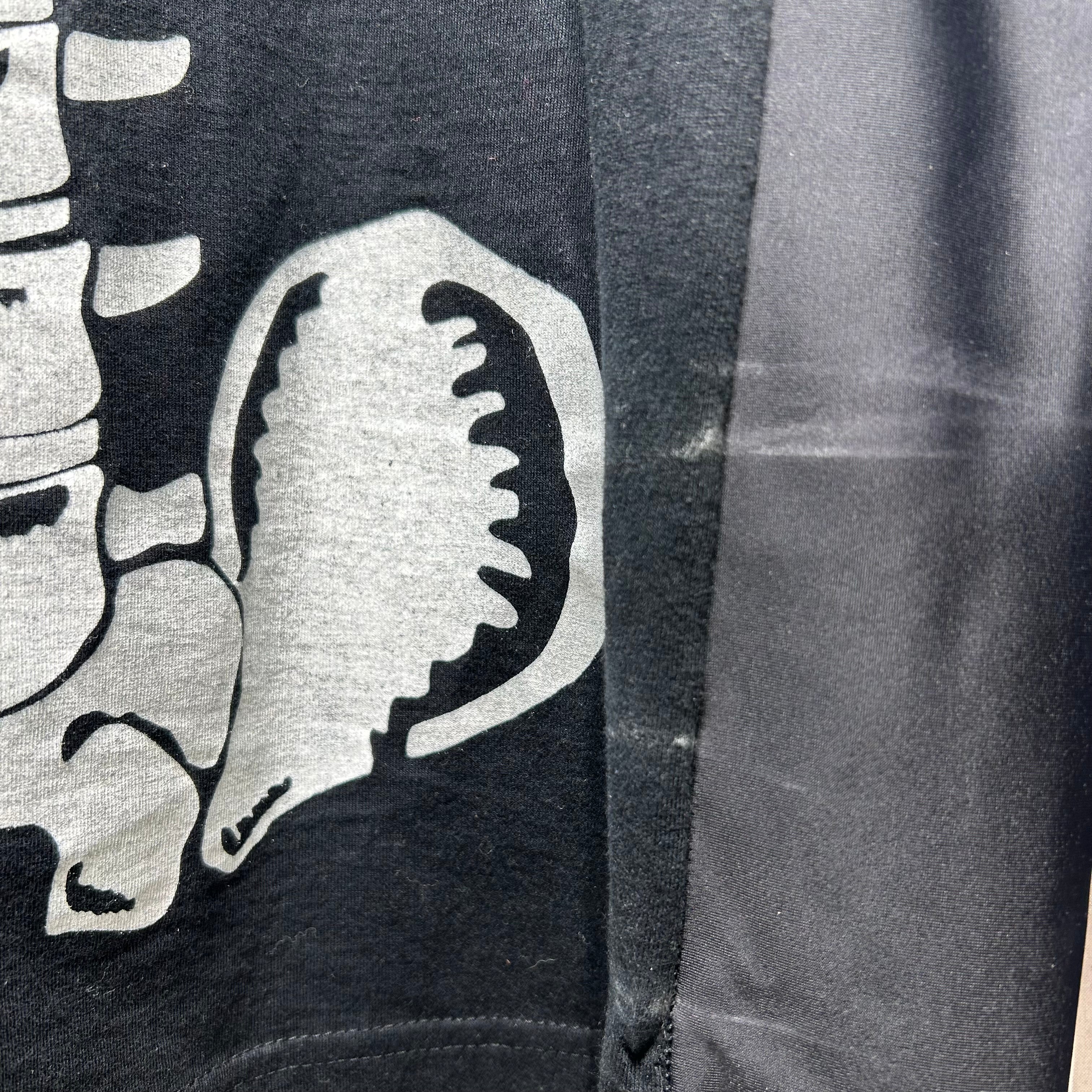 MARINE SERRE/LS T-Shirt/L/Cotton/BLK/All Over Print/SKELETON FRONT view 6