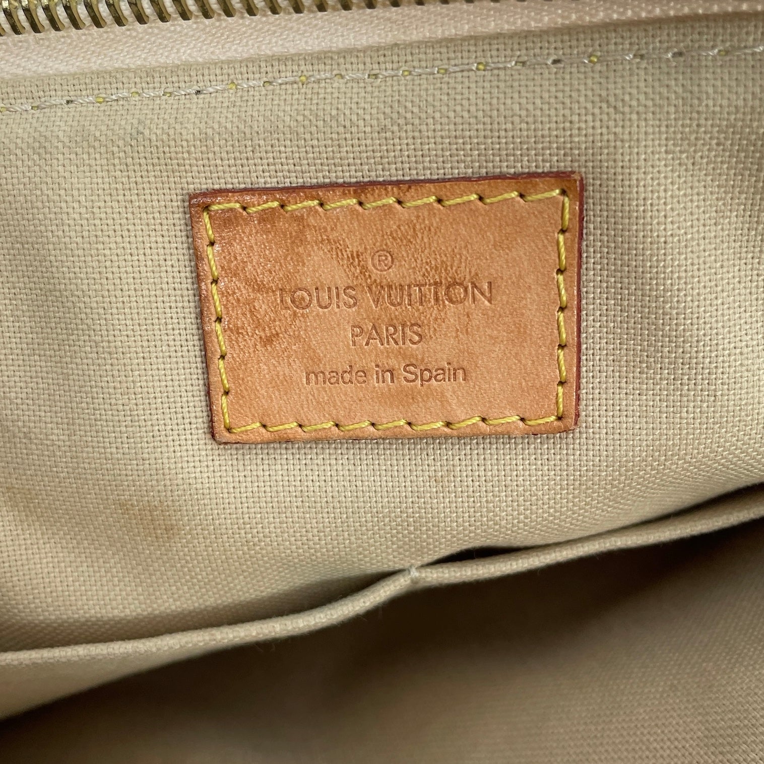 LOUIS VUITTON/Hand Bag/All Over Print/Leather/GRY/CHECK DAMIER AZUR view 3