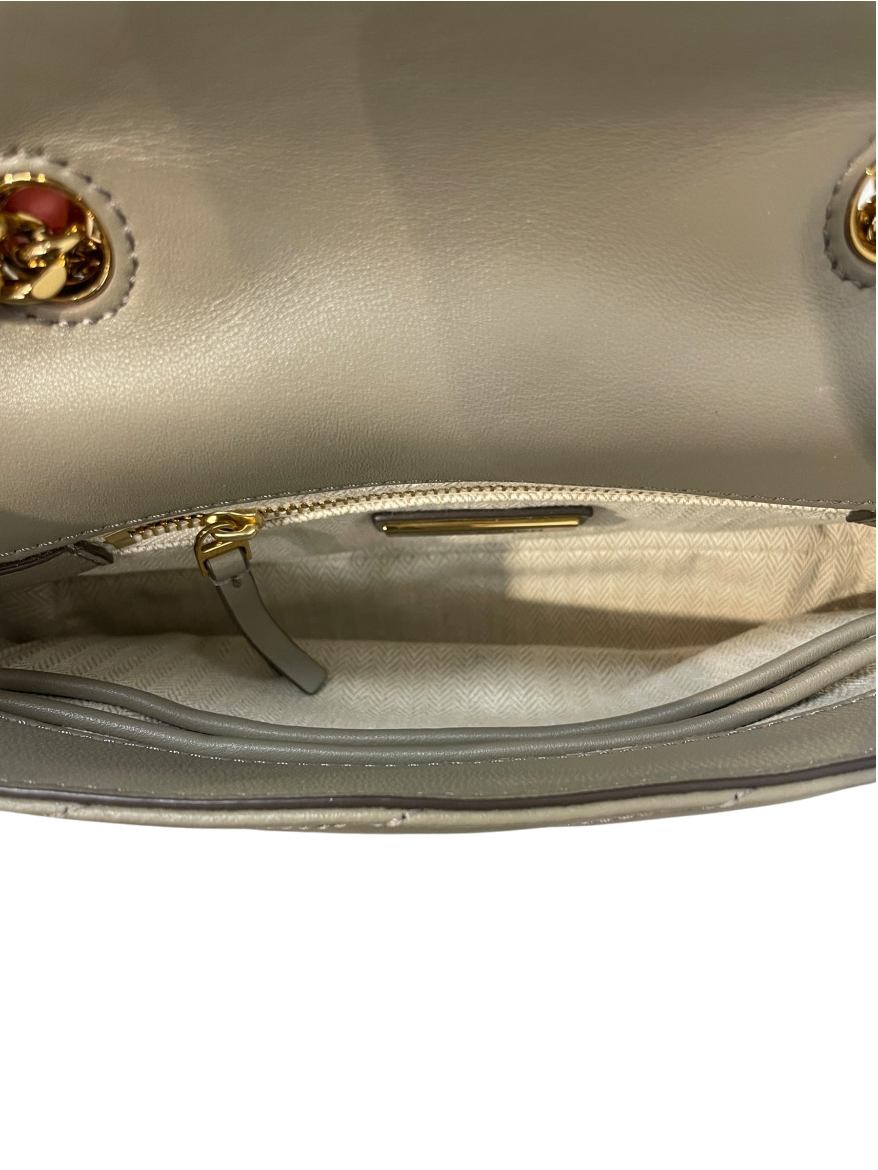 TORY BURCH/Bag/Stripe/Leather/GRY/Kira Shoulder Bag view 4