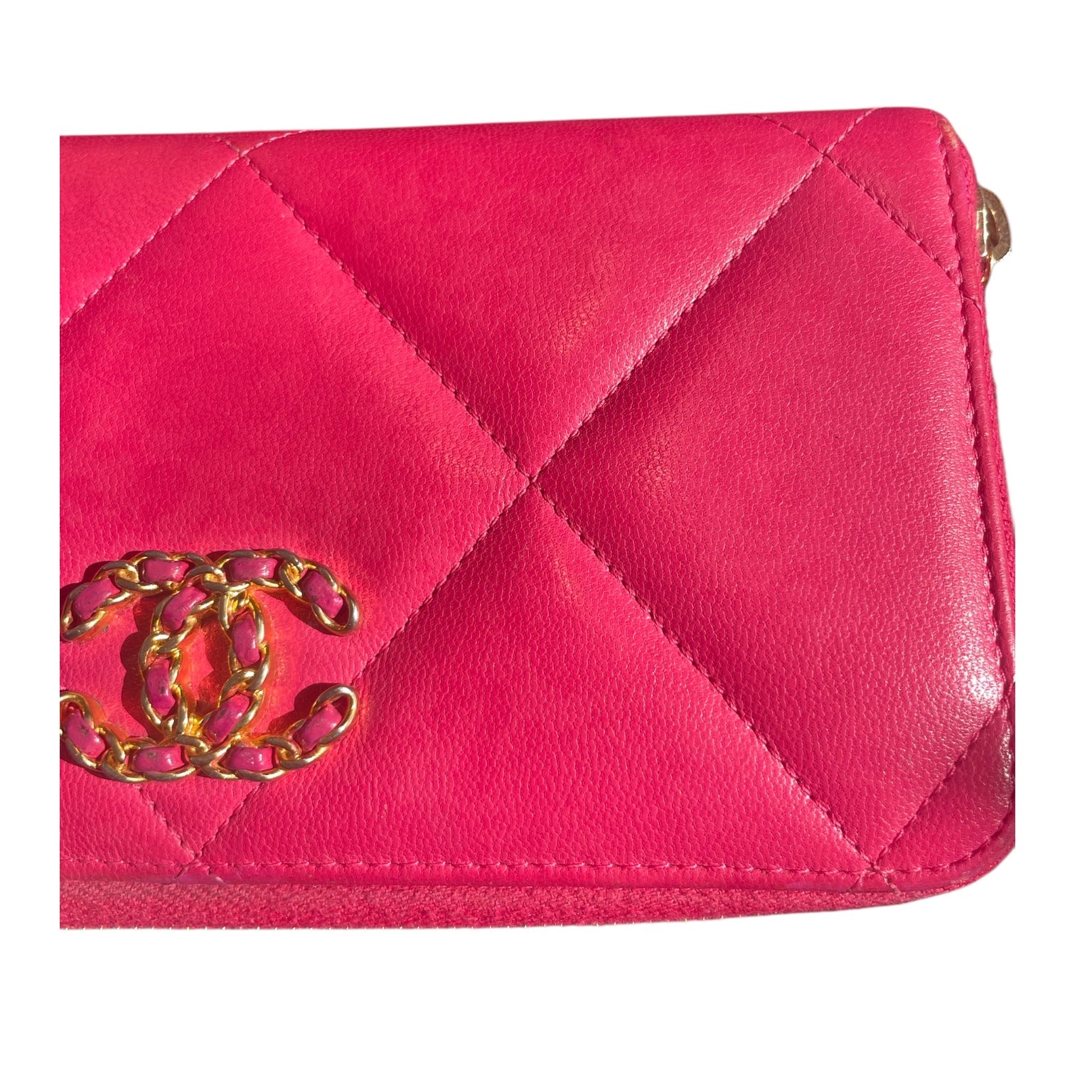 CHANEL/Long Wallet/Leather/PNK/MATELASSE 19 CHAIN COCO view 6