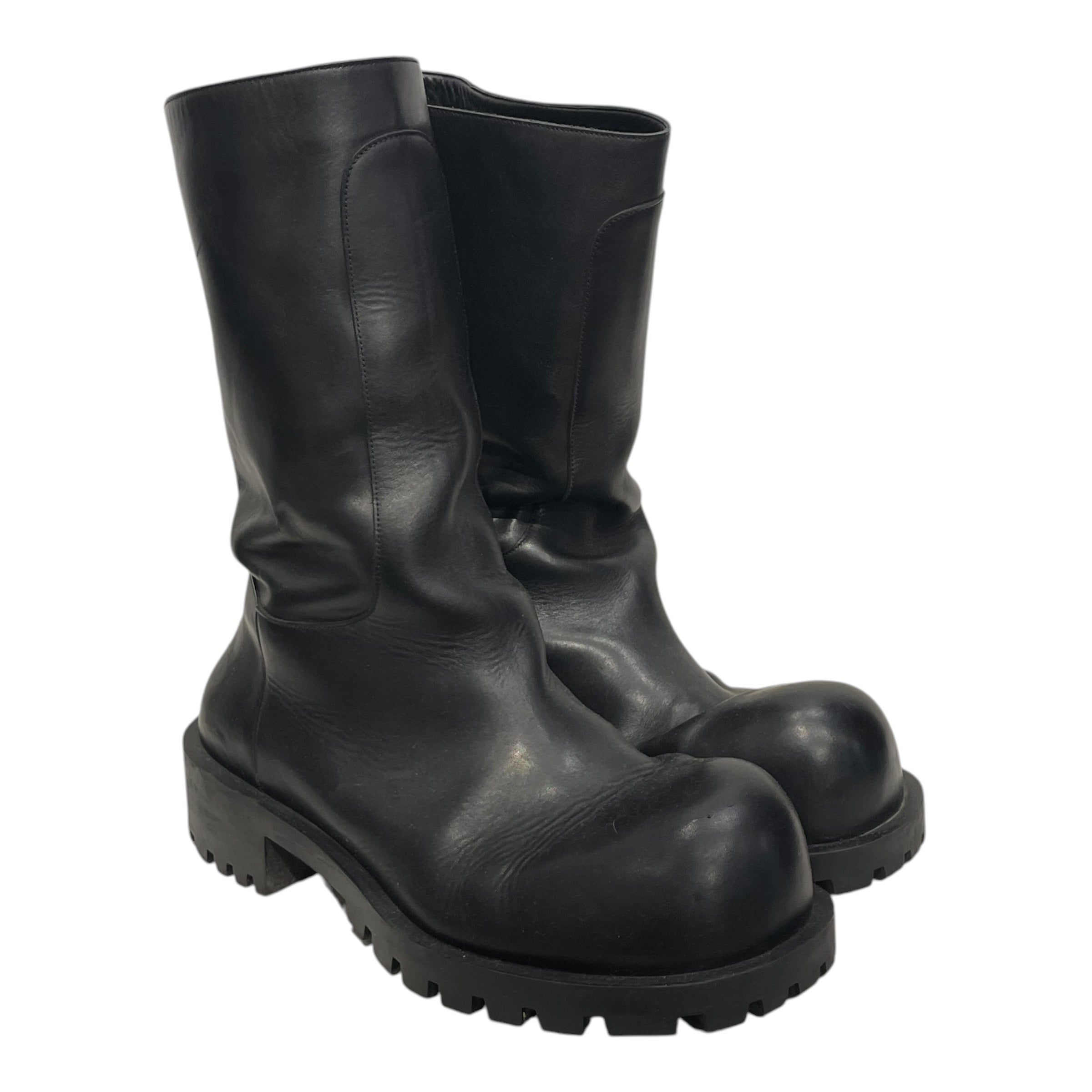 BALENCIAGA/Pull-On Boots/EU 48/Leather/BLK/HUMMER BOOT view 1