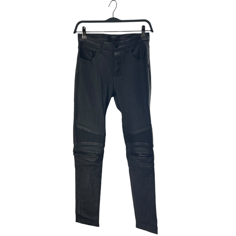 AMIRI/Skinny Pants/48/Leather/BLK/MOTO ZIPPER