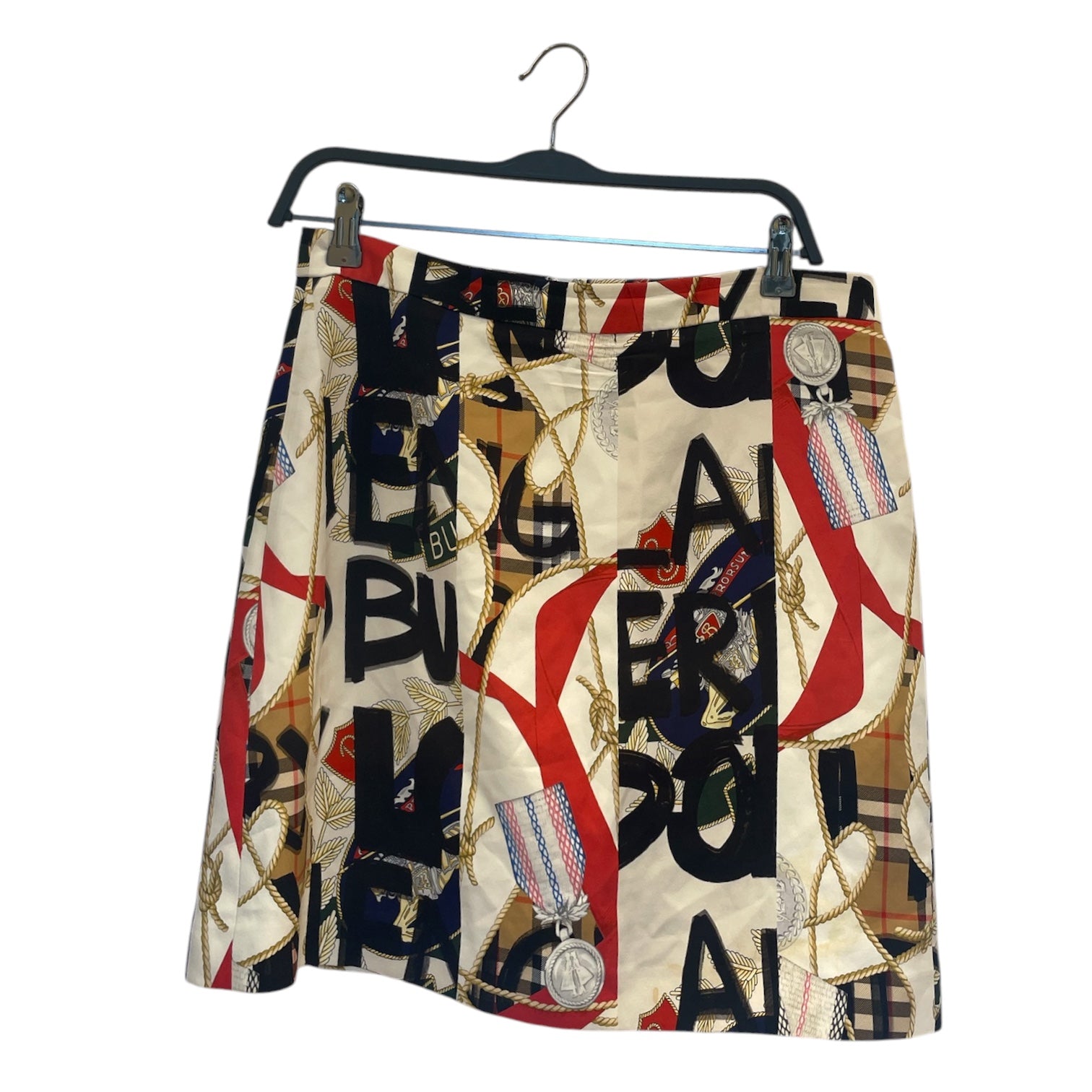 BURBERRY LONDON/Bottoms/42/Cotton/MLT/multi all over print skirt view 1