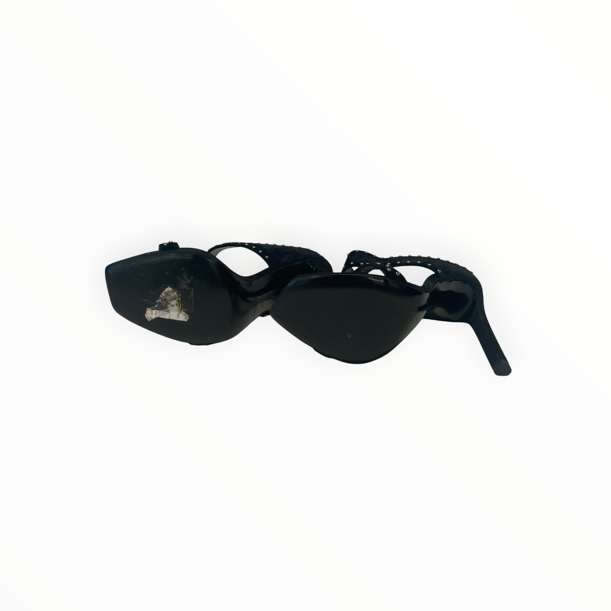 SAINT LAURENT/Heels/US 7.5/Cotton/BLK/Saint Laurent Mica 105 Stud Mu view 5