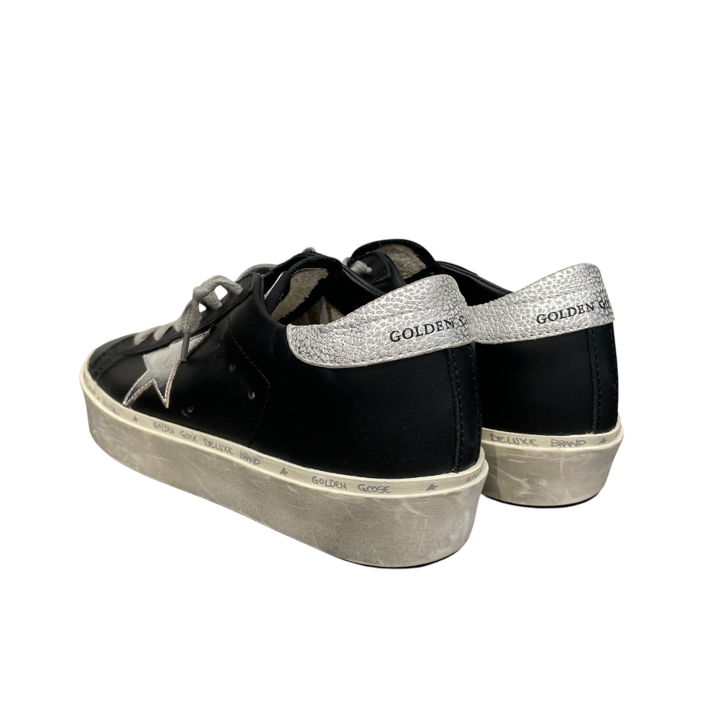 GOLDEN GOOSE/Low-Sneakers/US 8/Leather/BLK/WHITE BLACK HI STAR view 2
