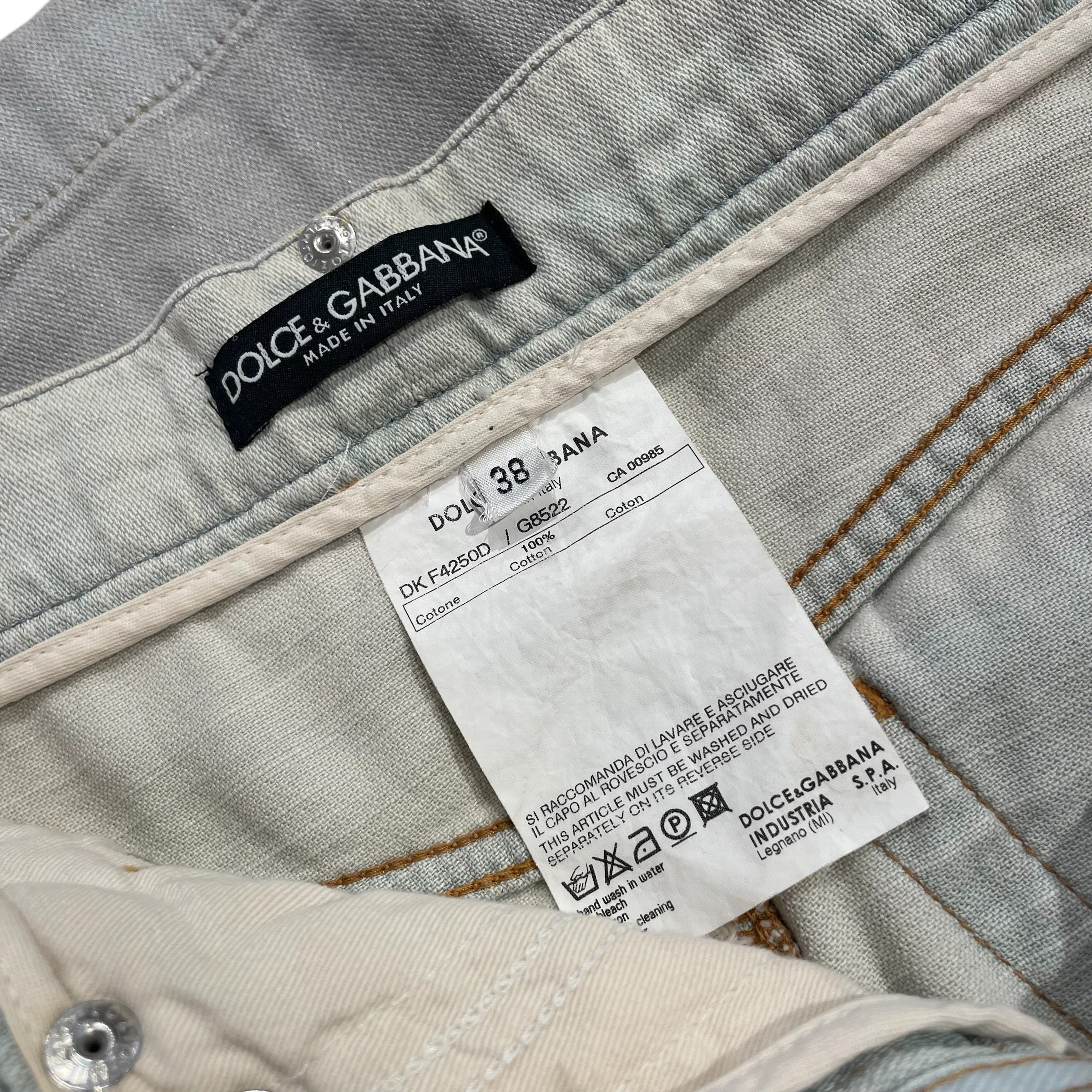 DOLCE&GABBANA/Long Skirt/38/Cotton/SLV/GOLD DG view 3