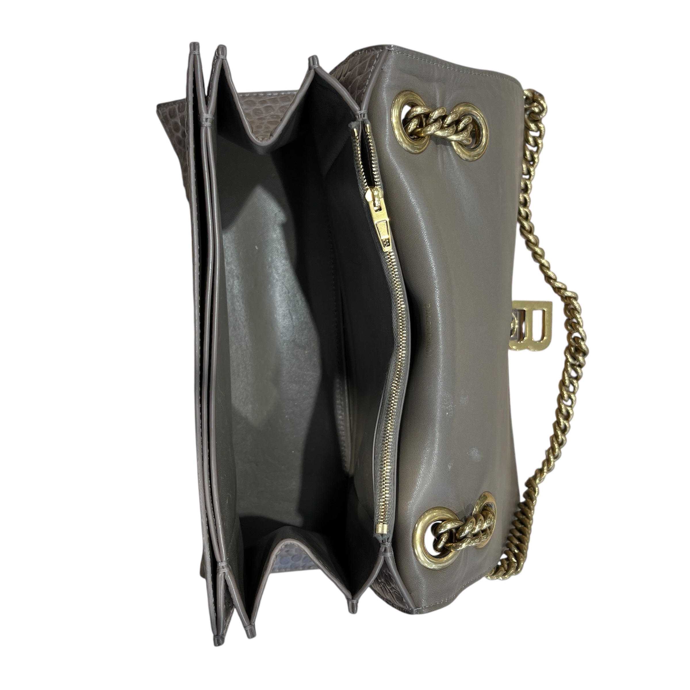 BALENCIAGA/Cross Body Bag/L/Animal Pattern/Leather/CML/MEDIUM CRUSH BAG view 4