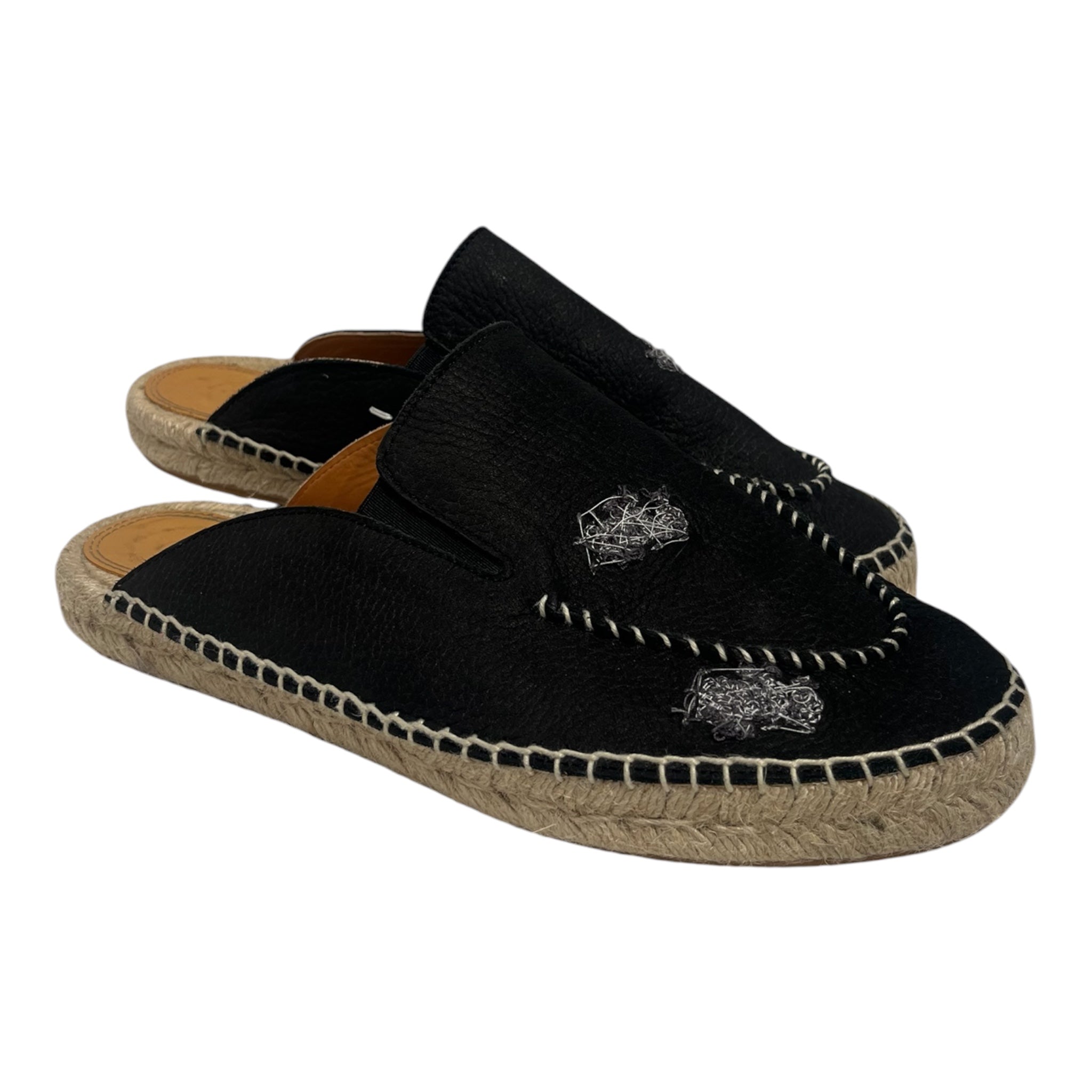 Maison Margiela/Espadrilles/US 10/Leather/BLK/SLIP ON- view 1