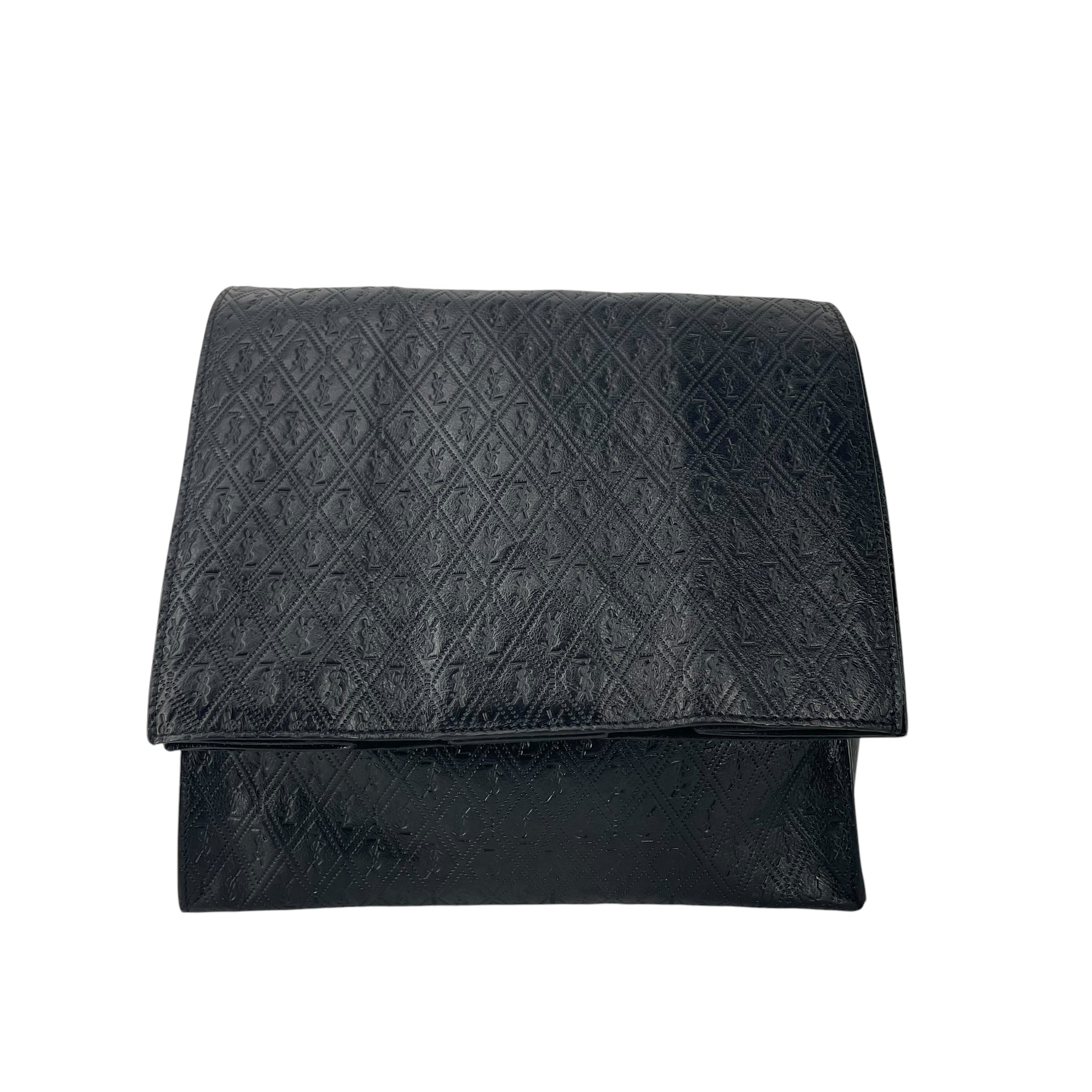 SAINT LAURENT/Pouch/Monogram/Leather/BLK/DELI PAPER BAG view 1