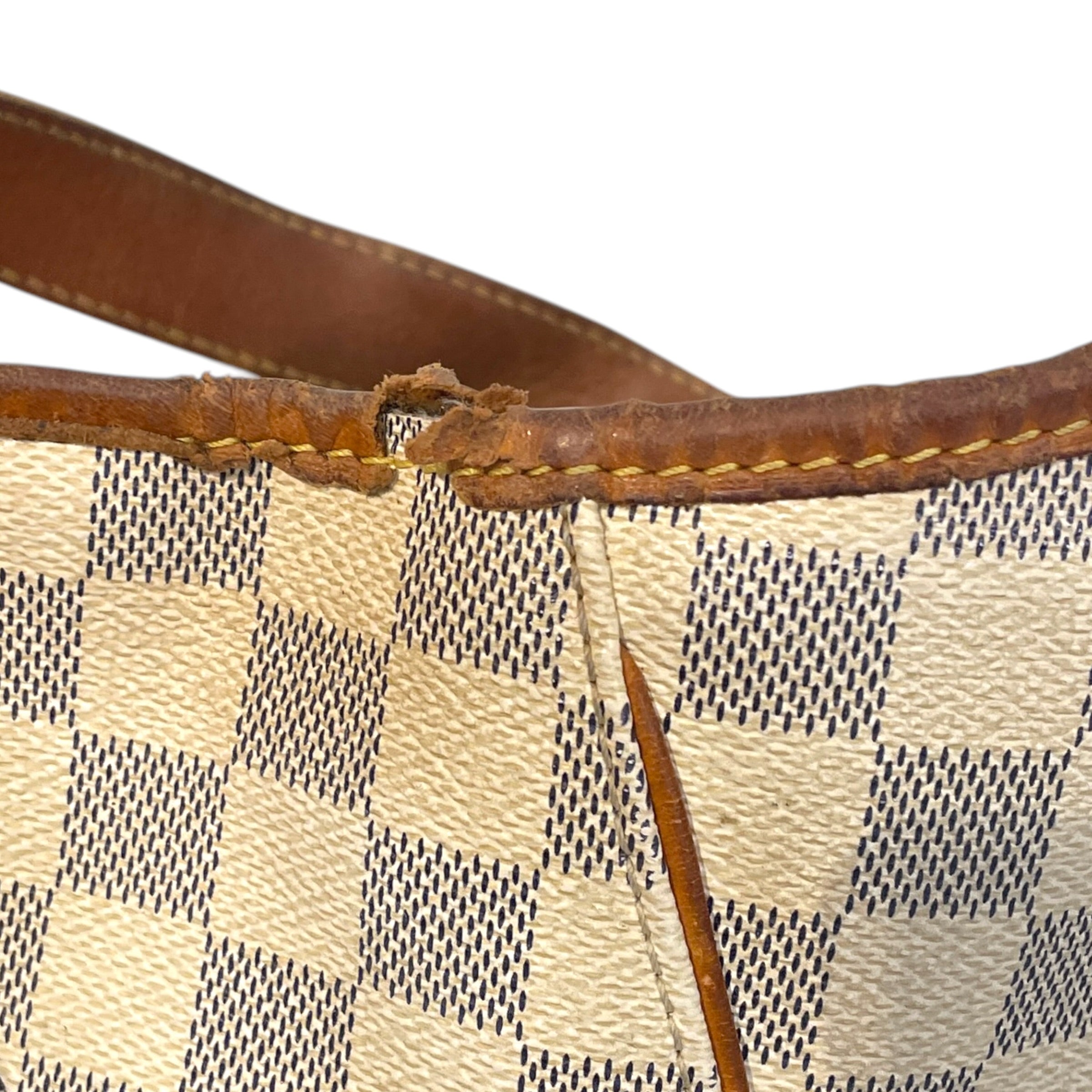 LOUIS VUITTON/Hand Bag/Monogram/Leather/WHT/Damier Azur Galliera view 7