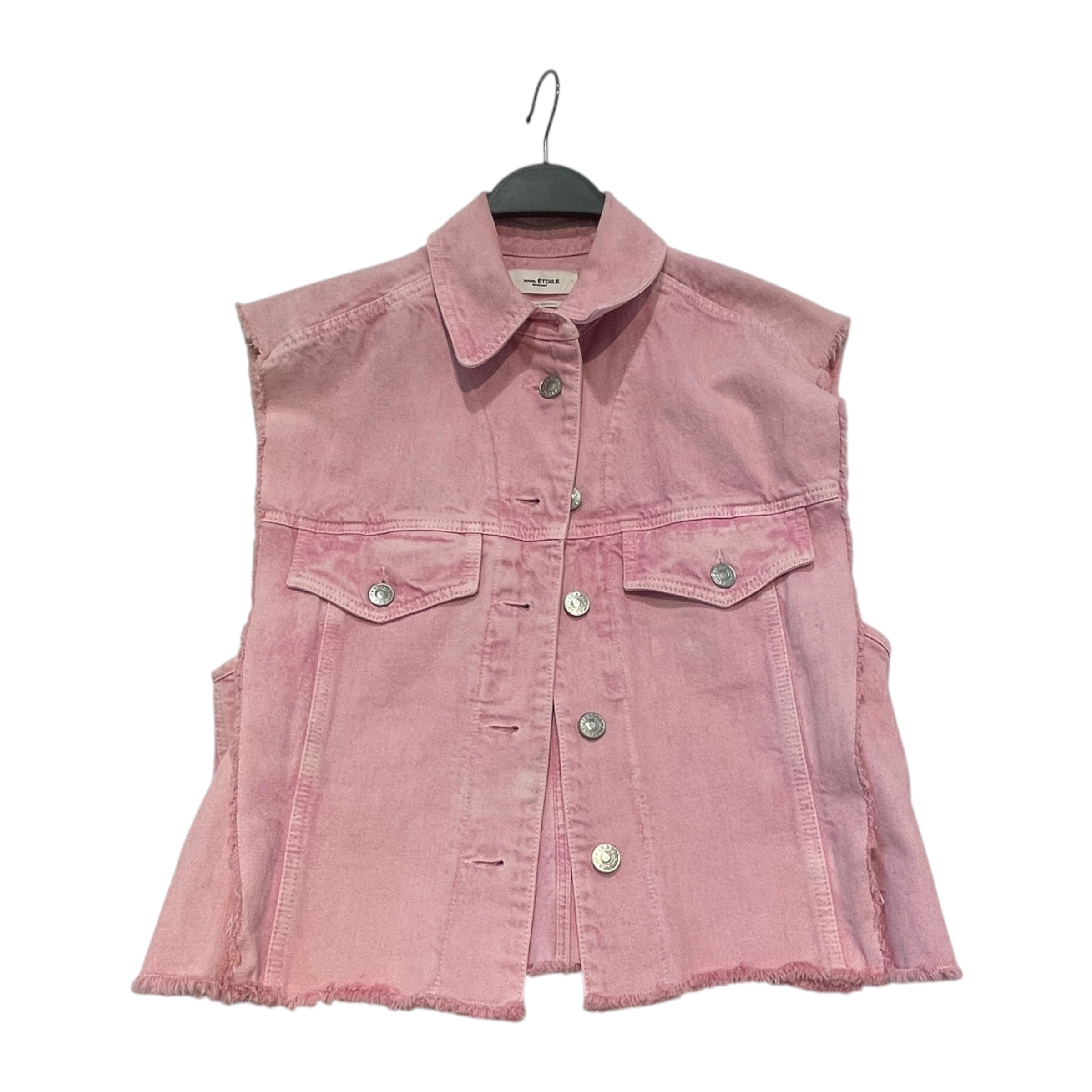 ISABEL MARANT ETOILE/Denim Jkt/36/Denim/PNK/Cut Off Sleeves view 1