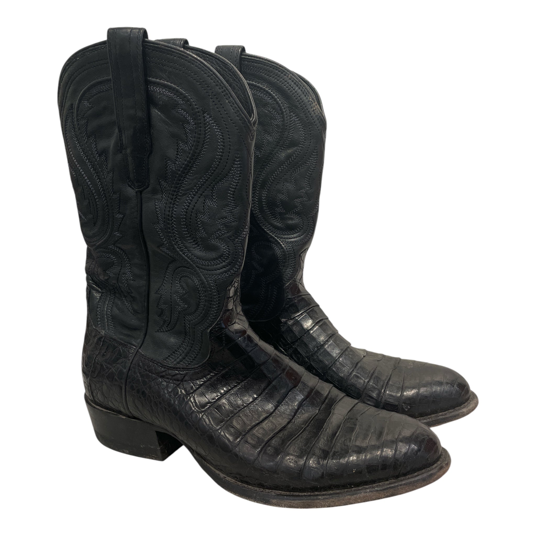 TECOVAS/Cowboy Boots/US 10/Leather/BLK/CAIMAN view 1