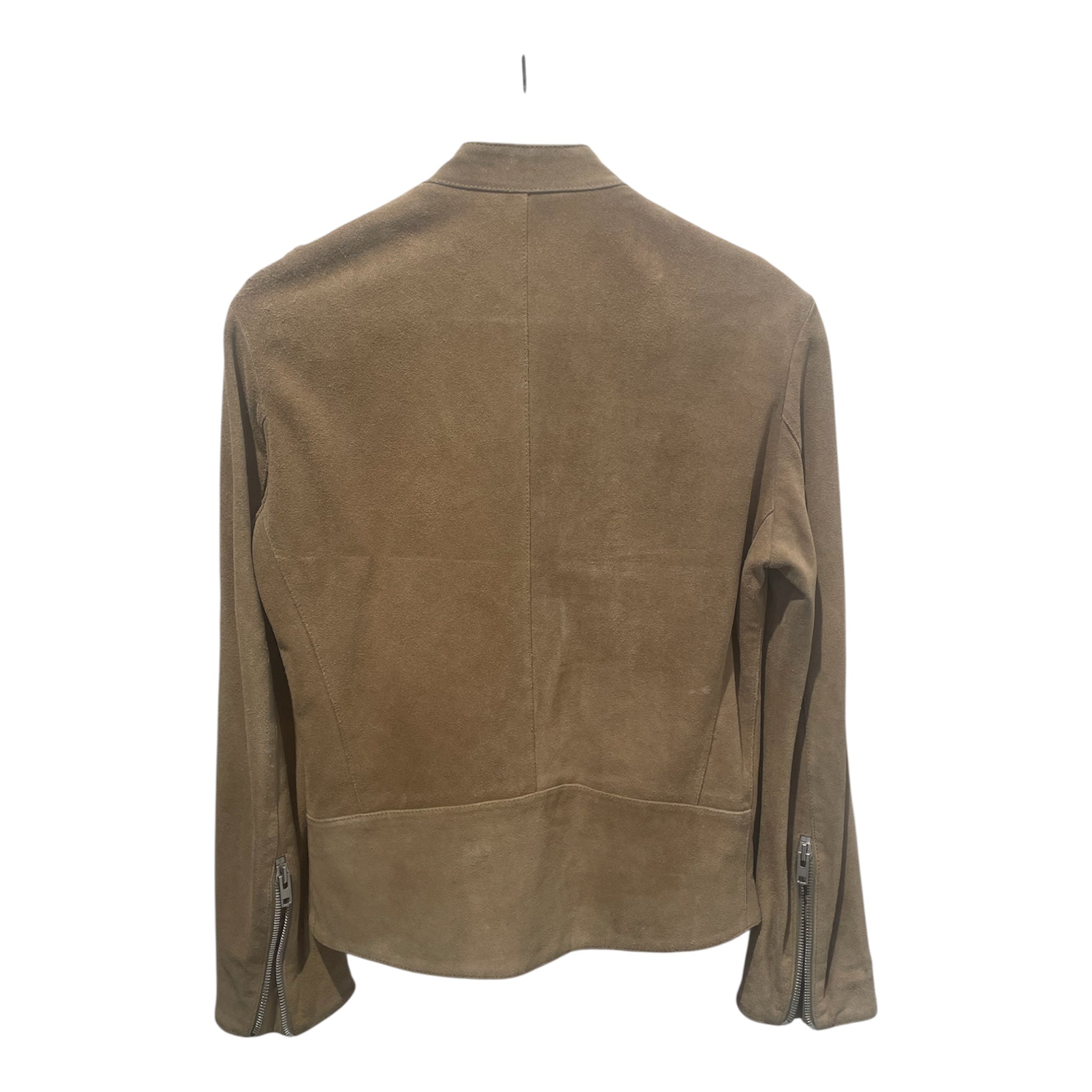 Maison Margiela/Leather Jkt/40/BEG/asymmetric 8 zippers view 2