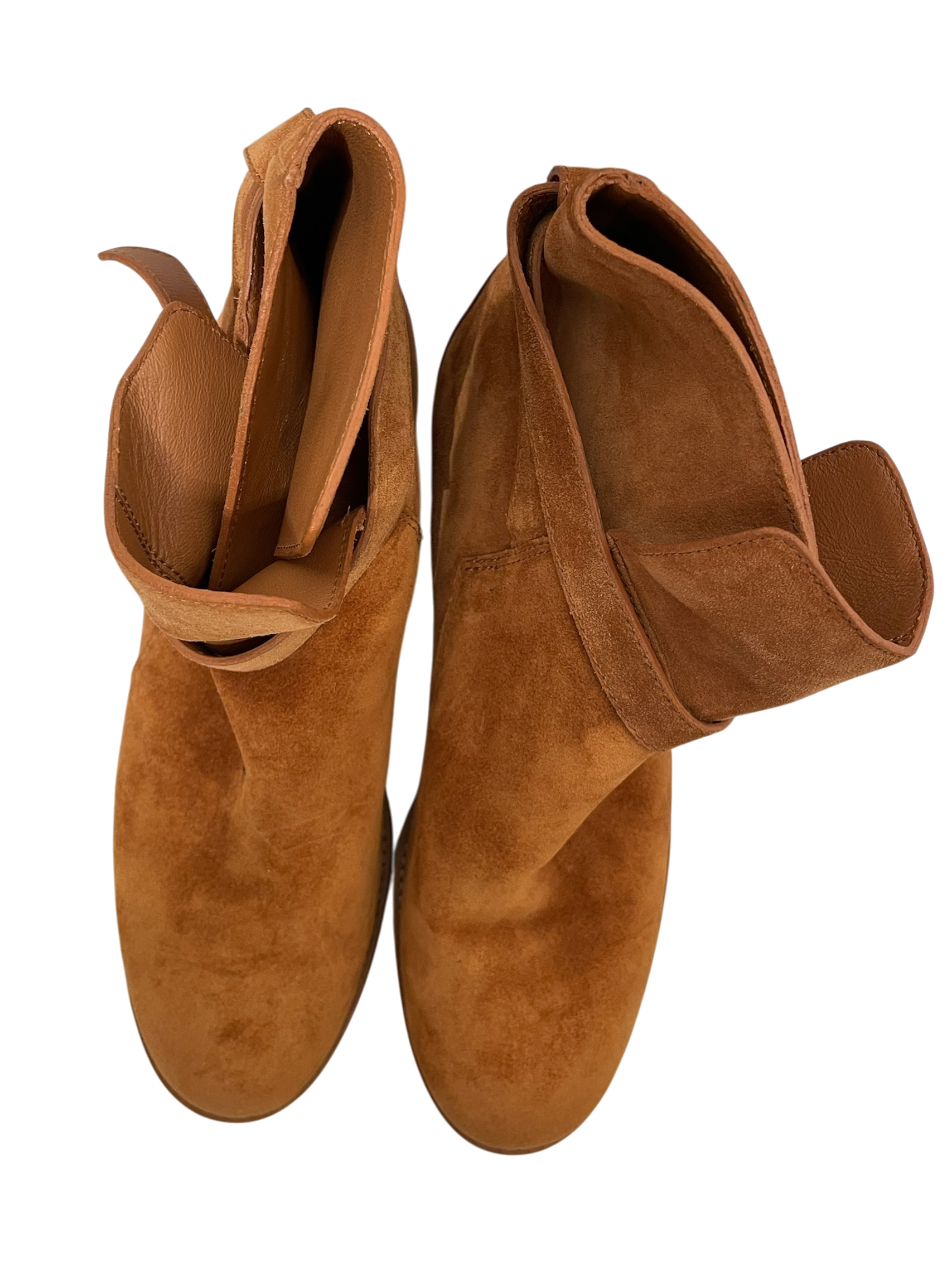 TORY BURCH/Chelsea Boots/US 8.5/Suede/CML/WRAP AROUND BUCKLE view 4