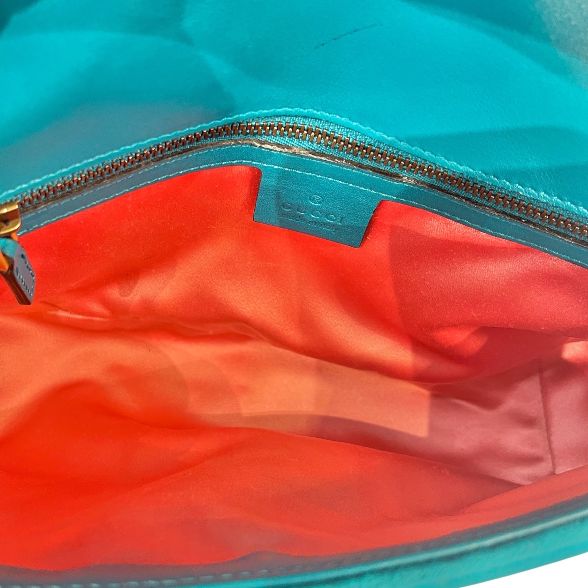 GUCCI/Hand Bag/BLU/TEAL VELVET MARMONT FLAP SMALL view 4