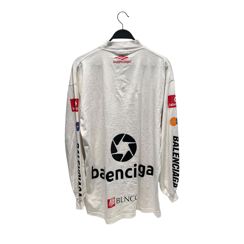 BALENCIAGA/LS T-Shirt/L/Cotton/WHT/TOP LEAGUE LS
