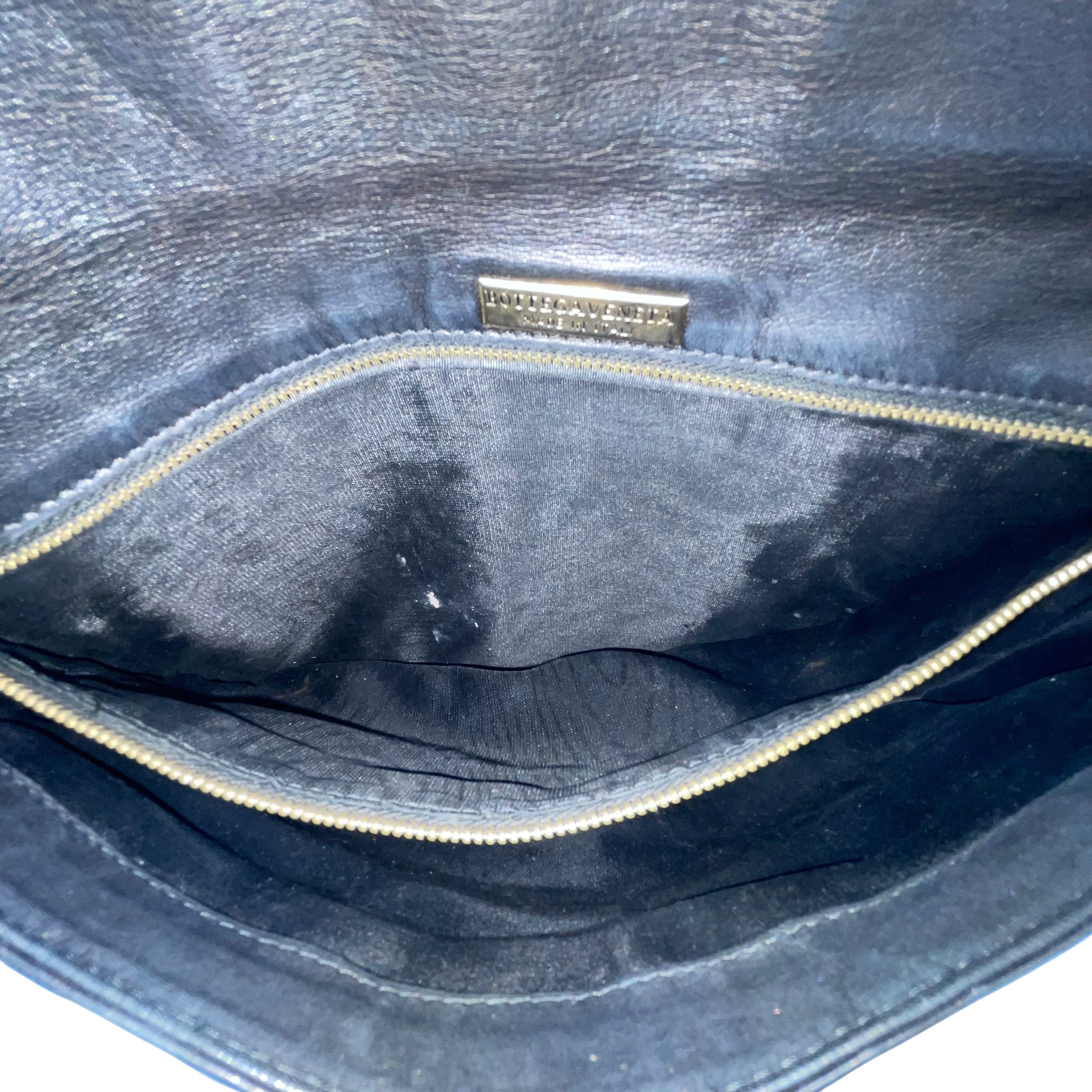 BOTTEGA VENETA/Clutch Bag/Leather/BLK/leather lining/snap closure view 4
