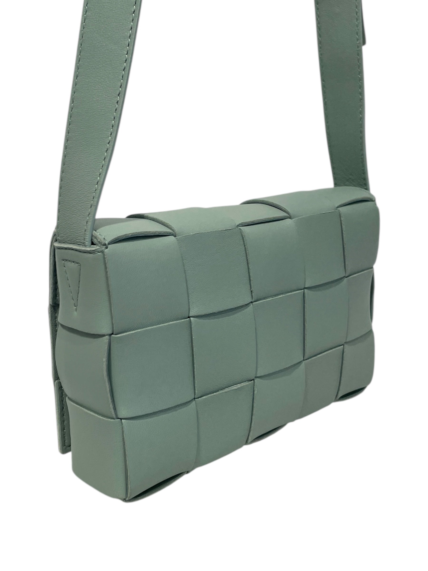 BOTTEGA VENETA/Cross Body Bag/M/Lambskin/GRN/Intrecciato Casette Bag view 4