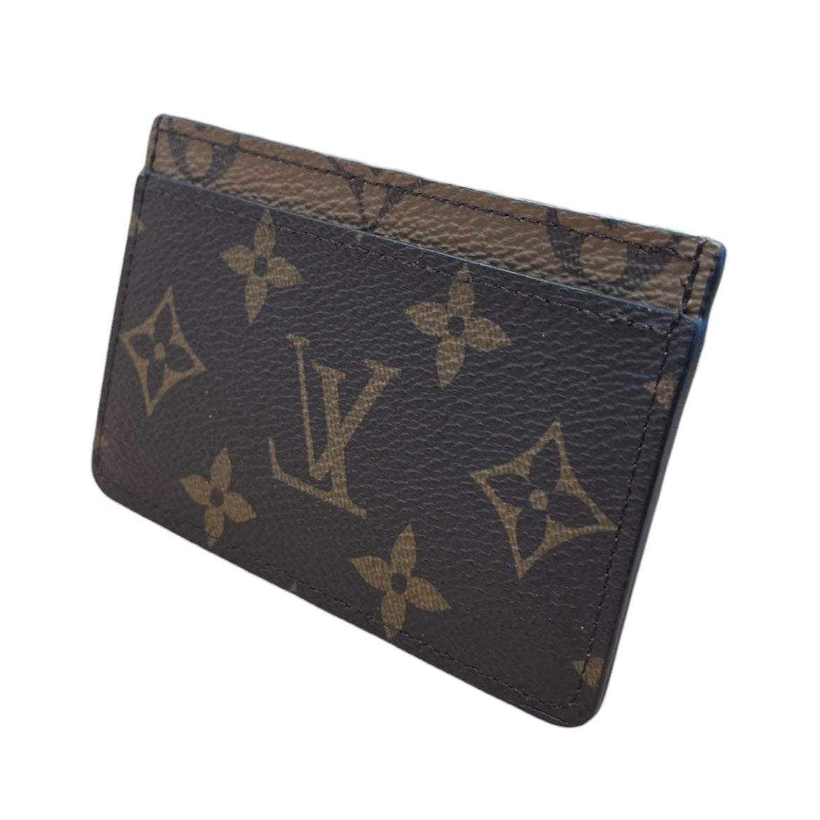 LOUIS VUITTON/Wallet/Monogram/Leather/BRW/L's/two tone monogram card holder view 2