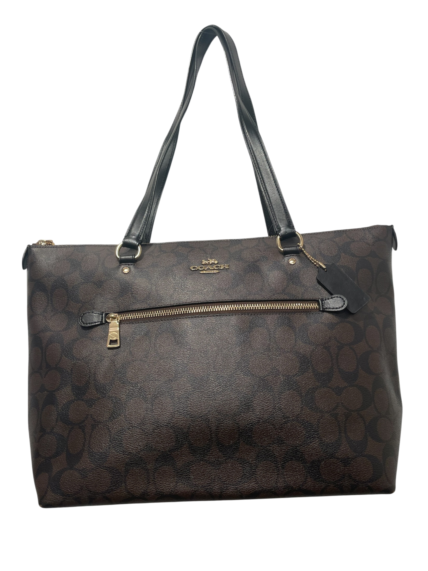 COACH/Tote Bag/Monogram/Leather/BRW/station tote bag view 1