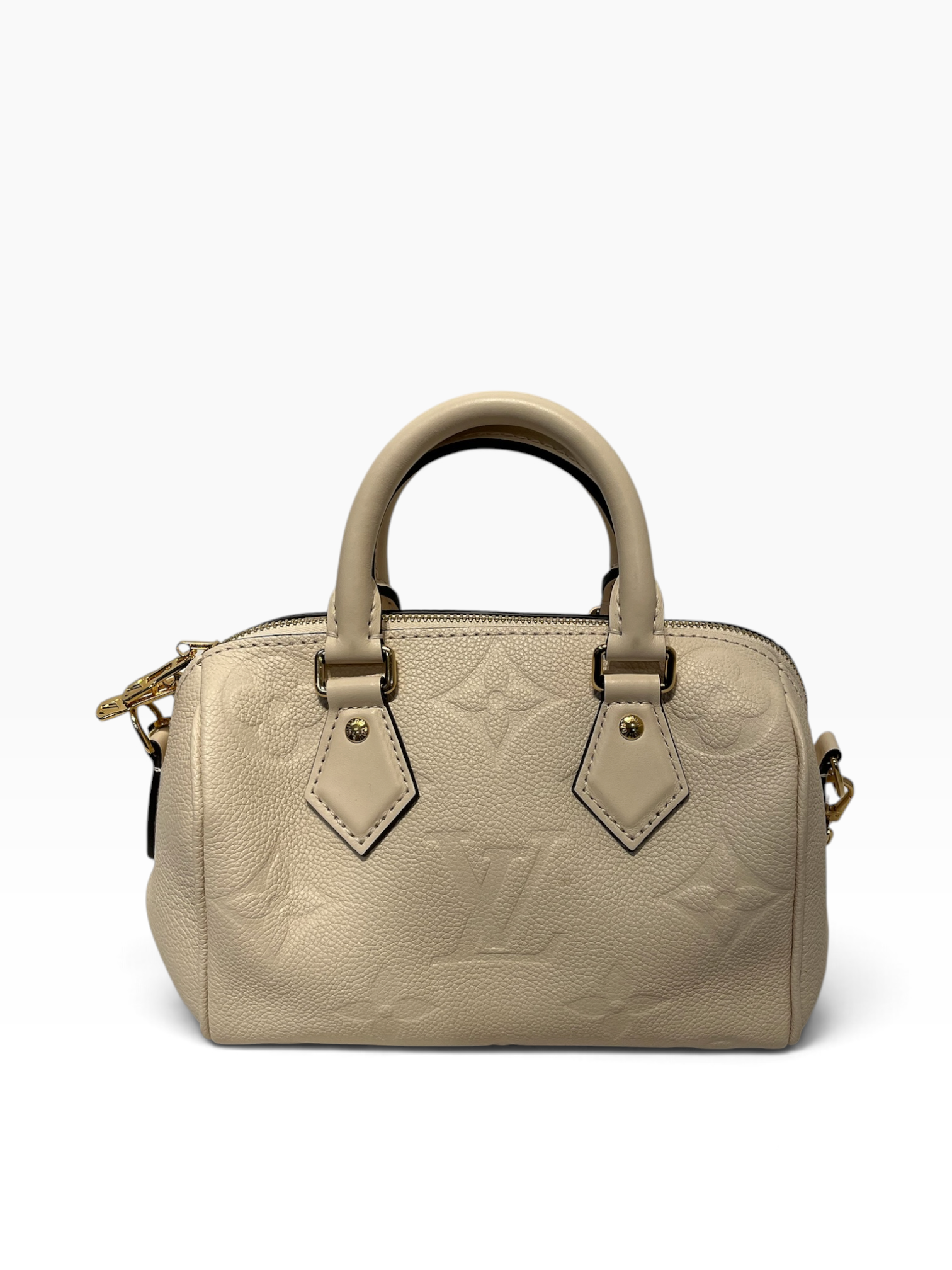 LOUIS VUITTON/Cross Body Bag/Leather/WHT/Monogram Empreinte top handle view 2
