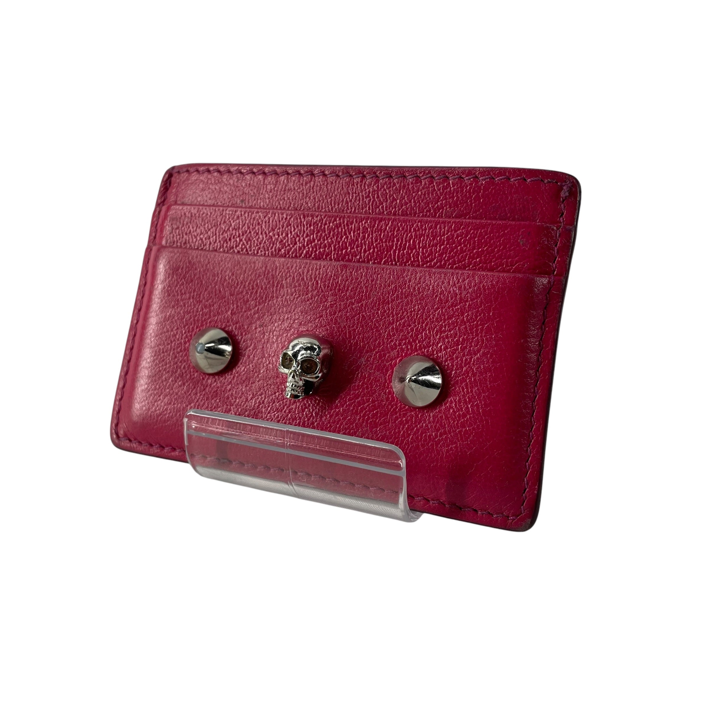 Alexander McQueen/Wallet/Leather/PNK/SKULL STUD CARDHOLDER view 1