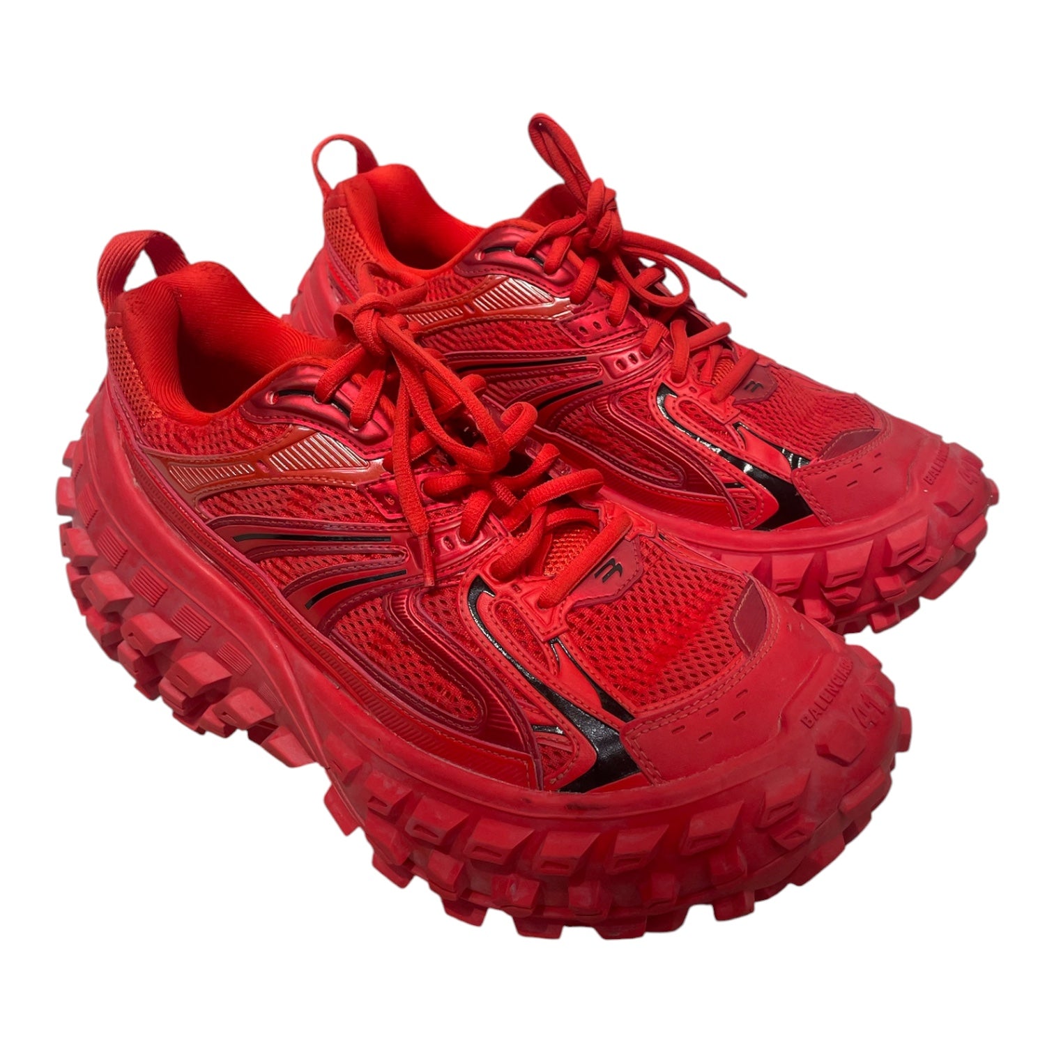 BALENCIAGA/Low-Sneakers/US 8/Cotton/RED/Defender view 1