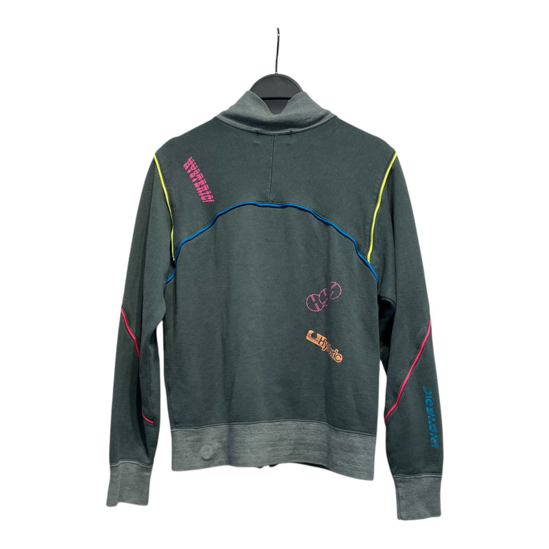 HYSTERIC GLAMOUR/Sweater/S/Cotton/GRN/RAVE FULL ZIP