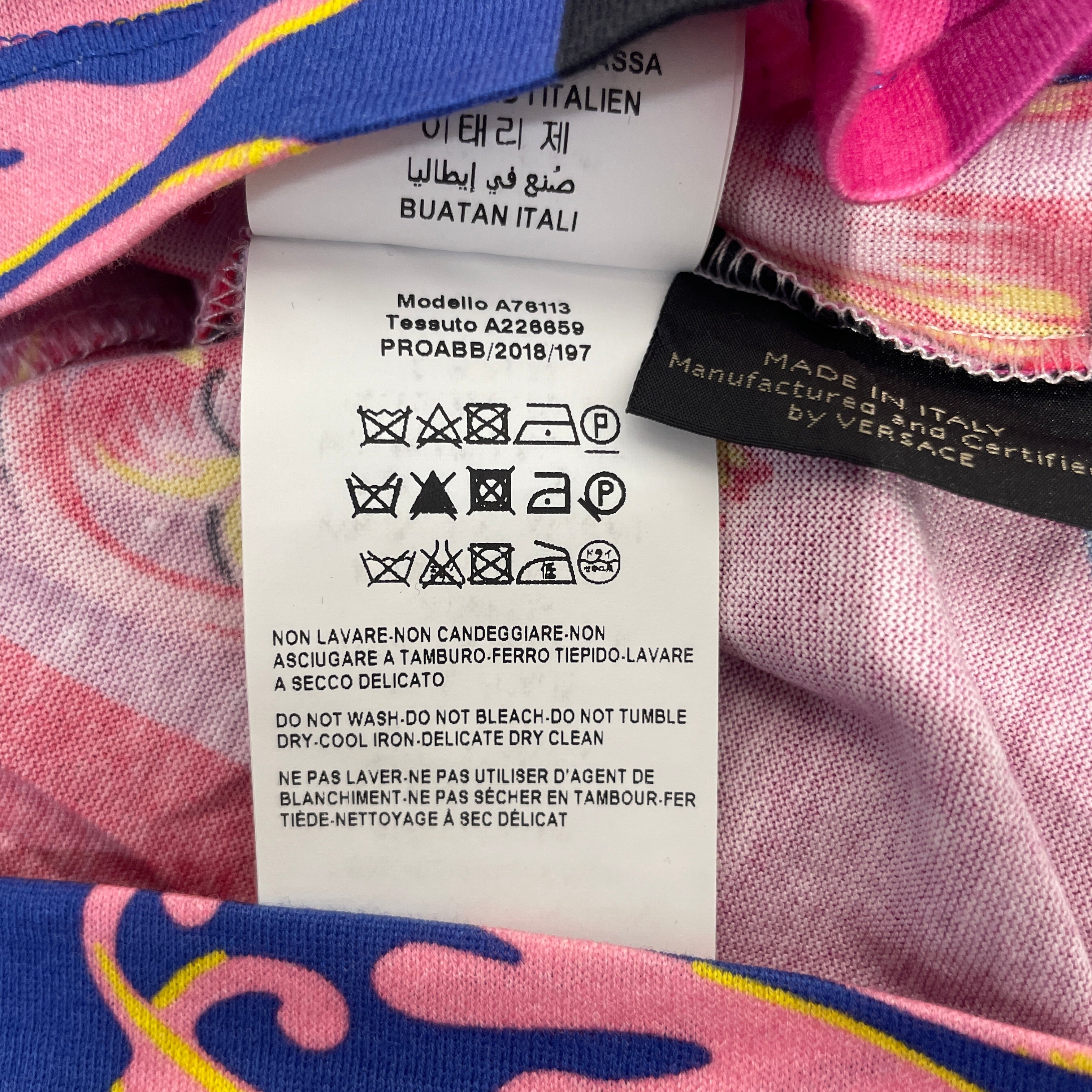 VERSACE/T-Shirt/M/Cotton/PNK/greenmedusa/snaketree view 3
