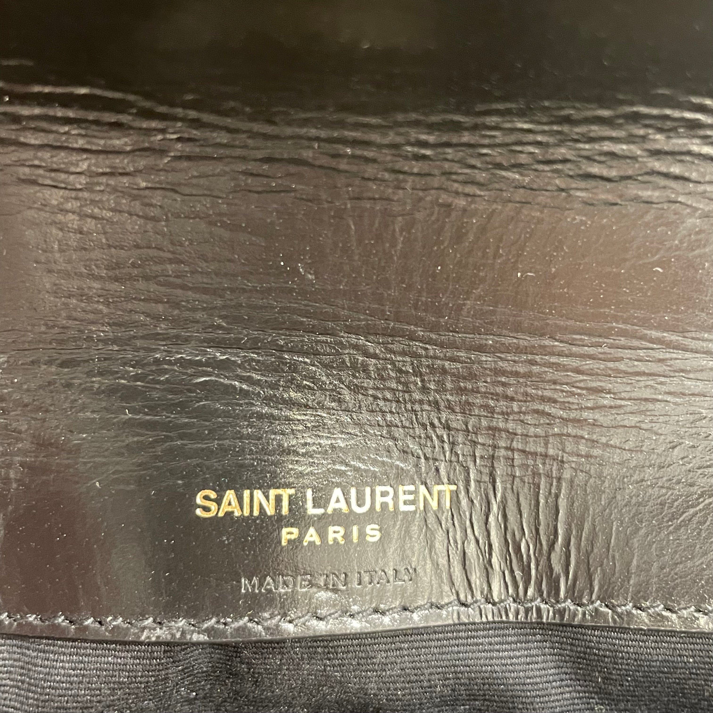 YVES SAINT LAURENT/Clutch Bag/Leather/BLK/LTHR YSL BG CHEVRON PTTRN view 5