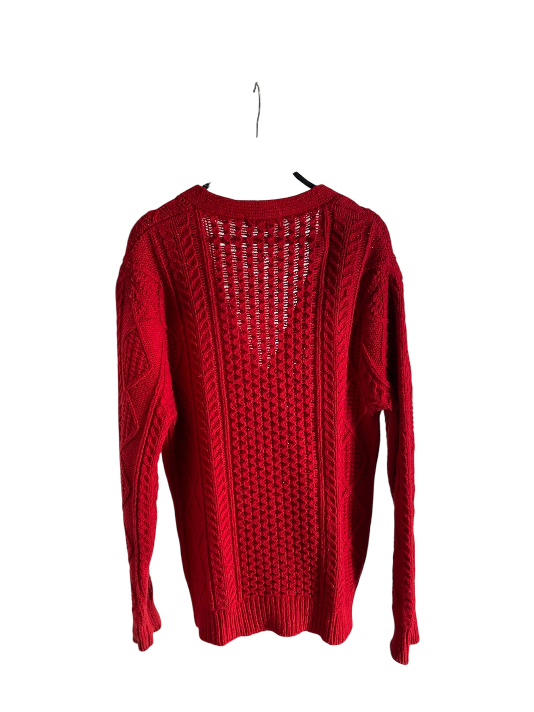 Supreme/Cardigan/M/Wool/RED/CABLE KNIT CARDIGAN FW16 view 2