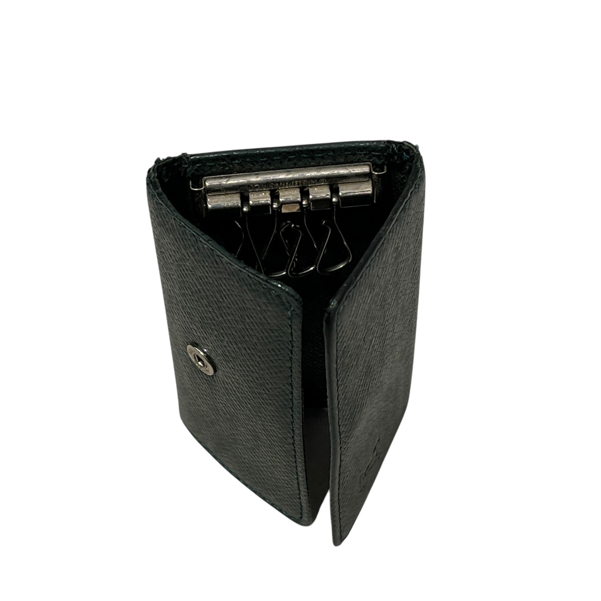 LOUIS VUITTON/Key Holder/Leather/GRN/taiga button key case view 10