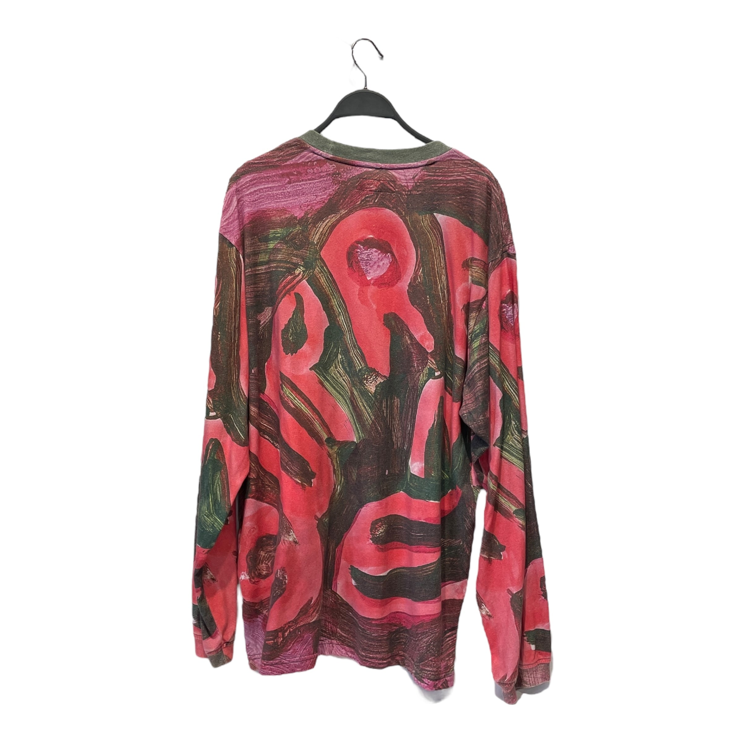 Supreme/LS T-Shirt/L/Cotton/MLT/All Over Print/PAINT SUPREME LOGO view 2