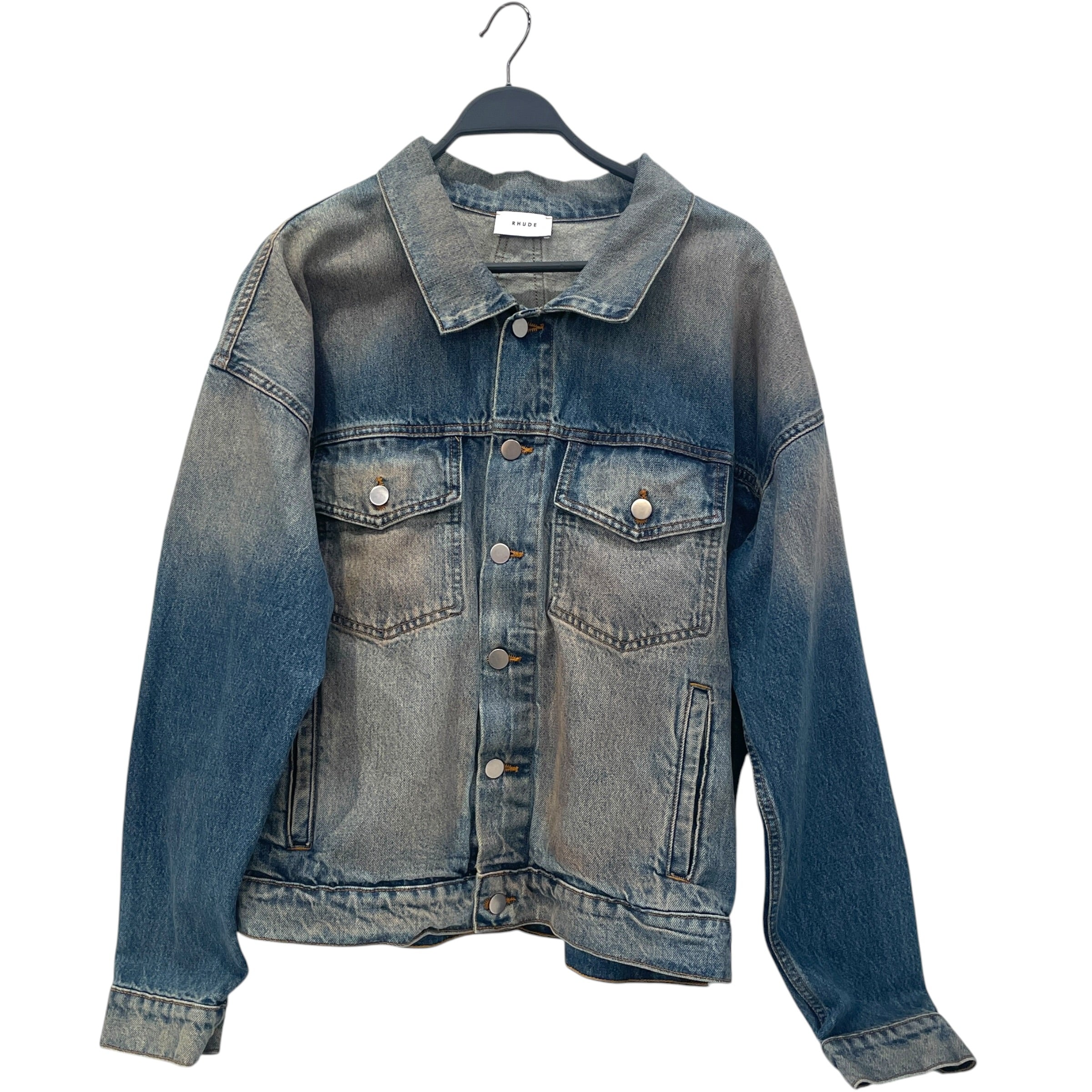 RHUDE/Denim Jkt/S/Denim/NVY/Suede Elbow Patches view 2