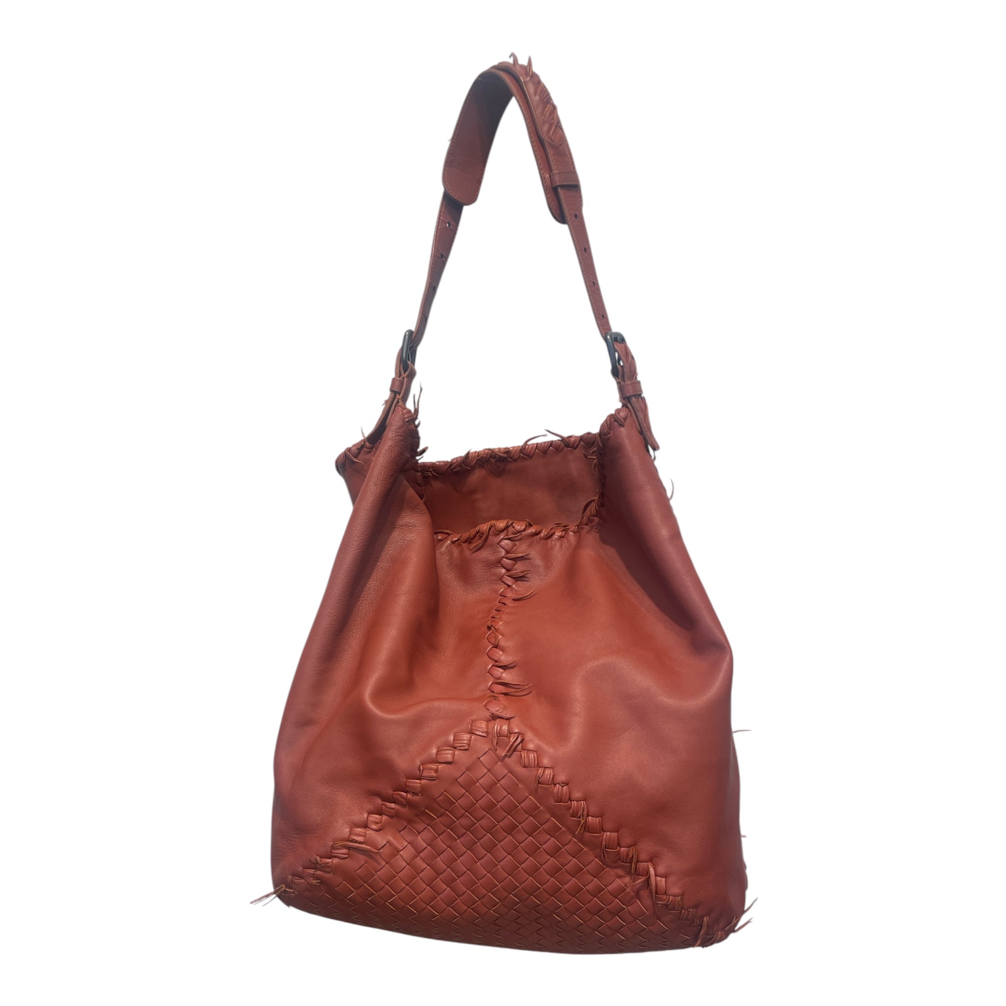 BOTTEGA VENETA/Tote Bag/Leather/ORN/BURNT ORANGE/INTRECCIATO HOBO view 1