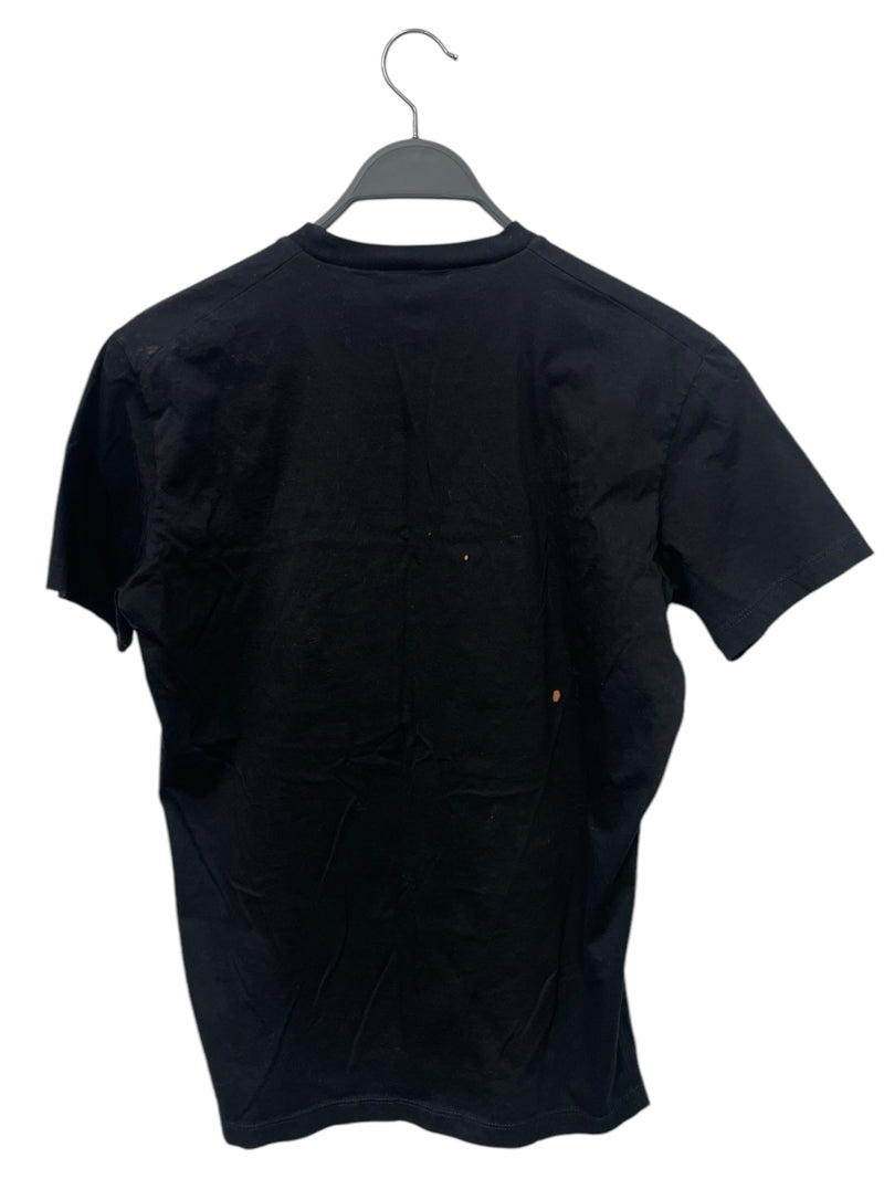 DSQUARED2/T-Shirt/M/Cotton/BLK/Graphic/GREEN LEAF