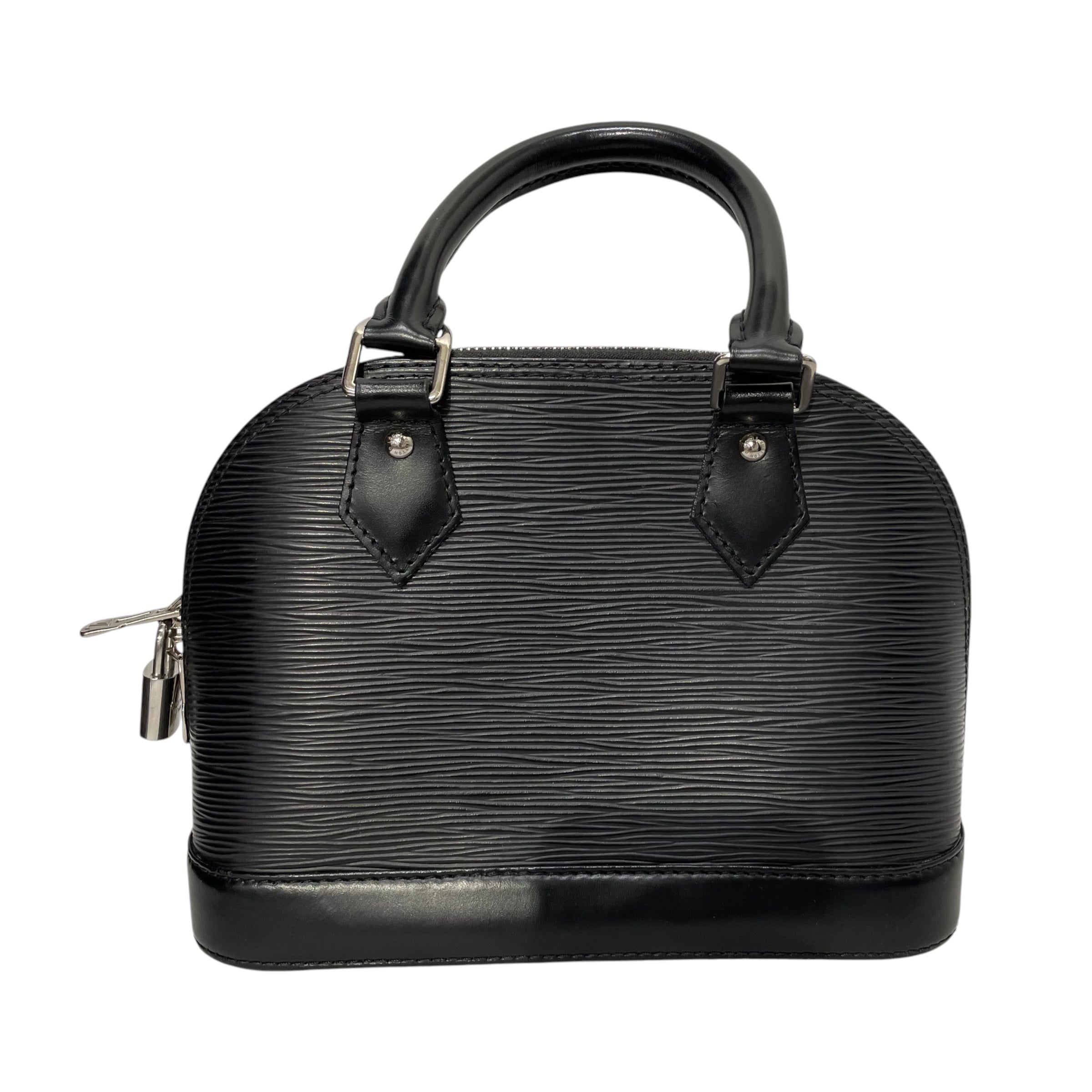 LOUIS VUITTON/Cross Body Bag/Stripe/Leather/BLK/Alma Epi view 2