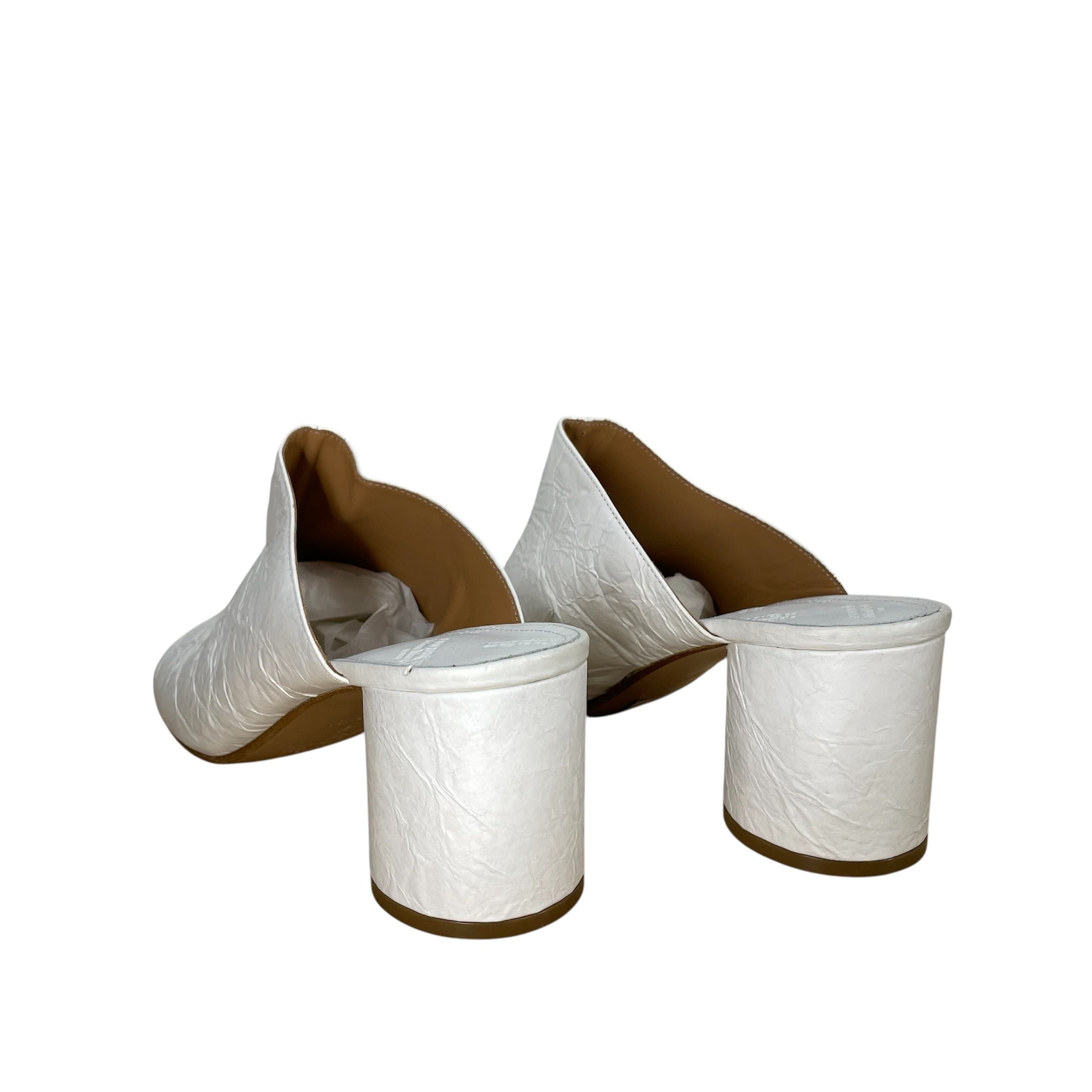 Maison Margiela/Heels/EU 41/Leather/WHT/CRINKLE LEATHER TABI OPEN TOE view 2