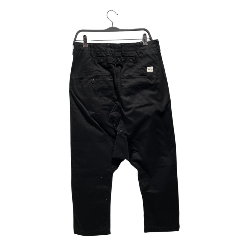 GANRYU/Straight Pants/S/Black/Cotton/EO-P006